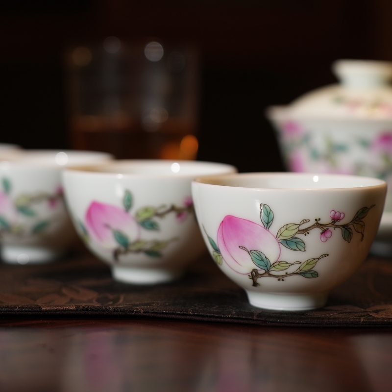Hand-painted tea set, glazed new color tea set set，