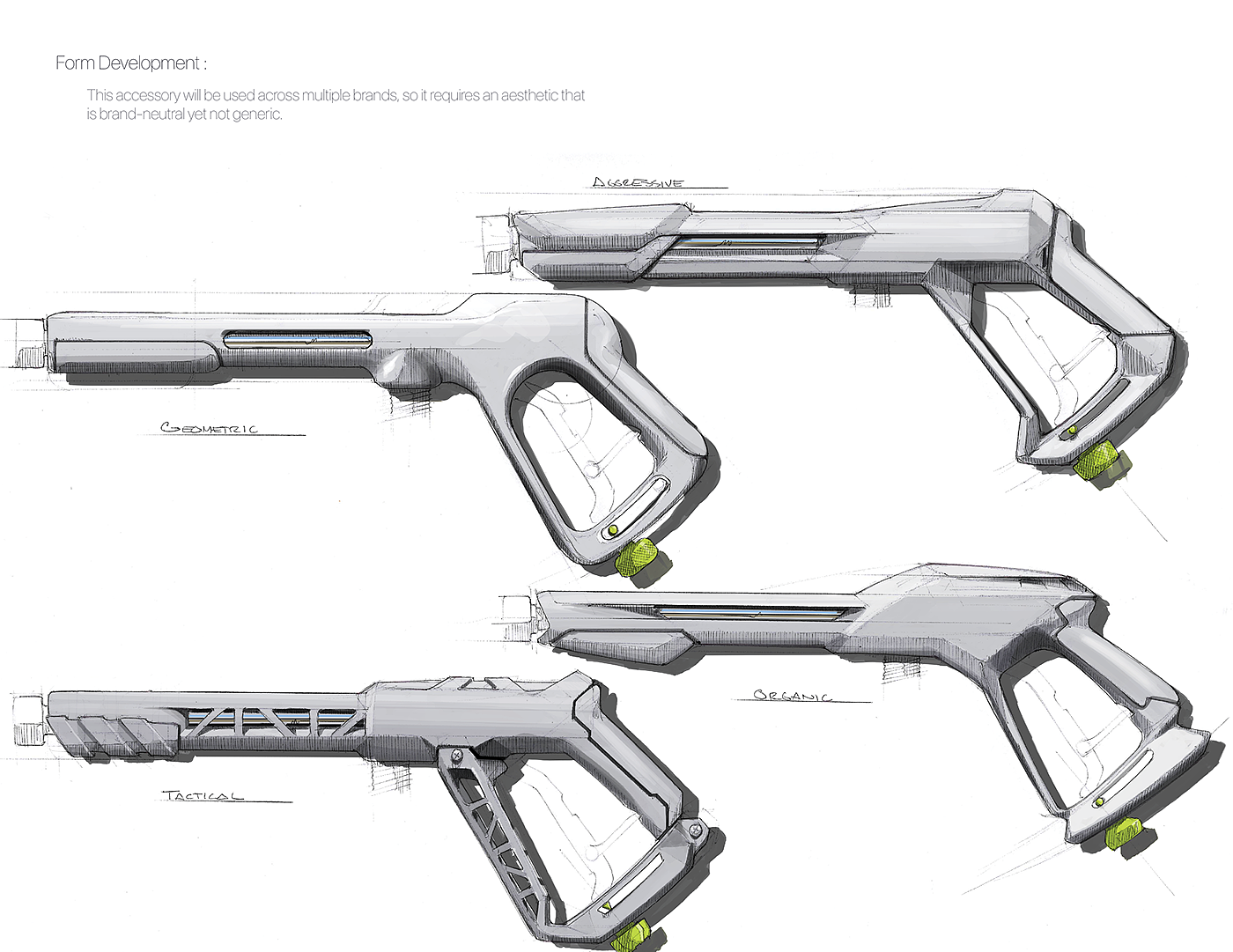 industrial design，hold，tool，High pressure water gun，clean，