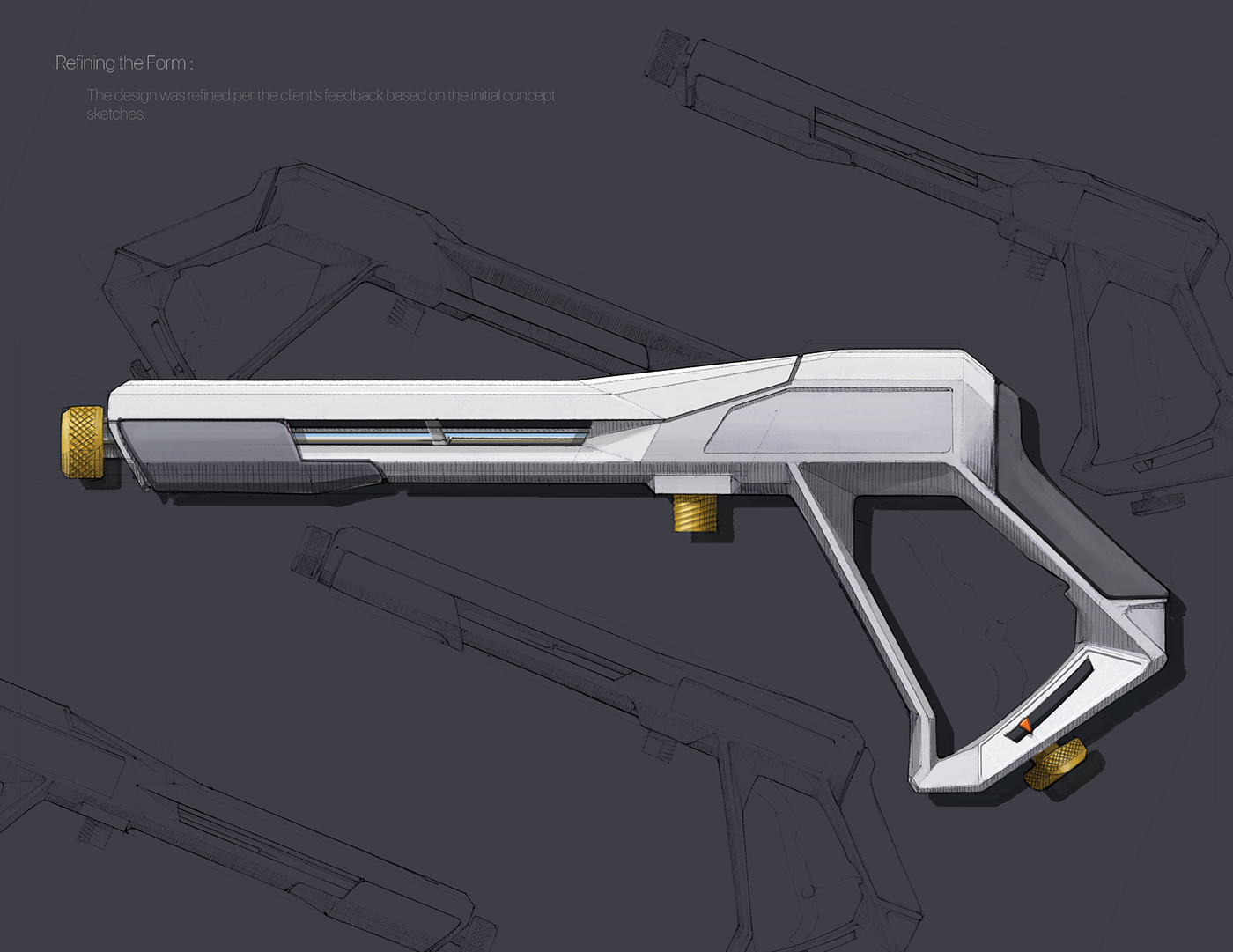 industrial design，hold，tool，High pressure water gun，clean，
