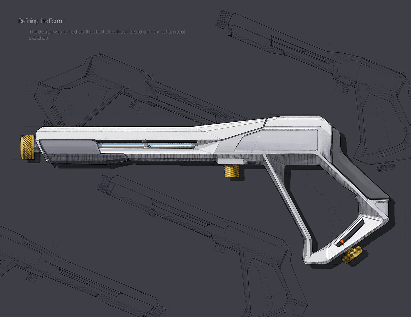 industrial design，hold，tool，High pressure water gun，clean，