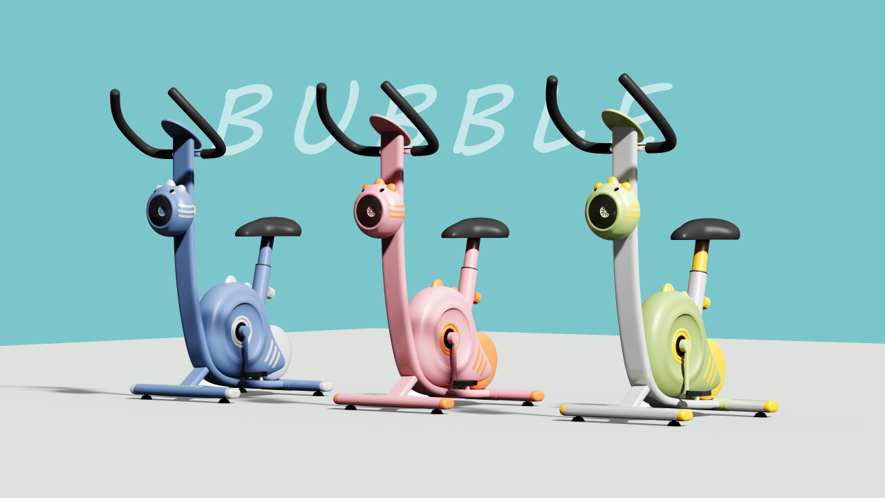 A cartoon dinosaur for the prototype design of children's bubble car，