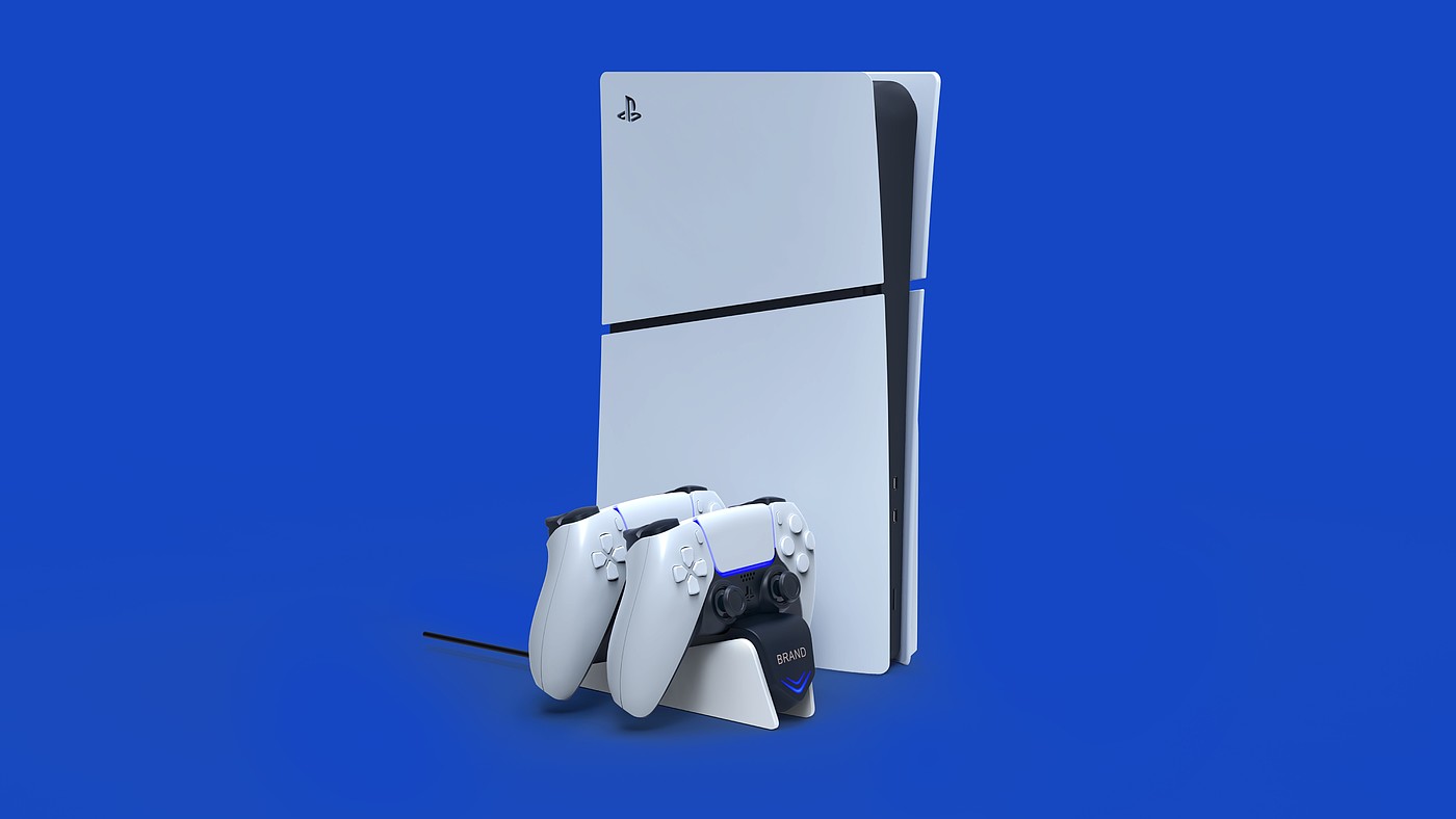 游戏配件设计，手柄充电座，ps5，PlayStation，主机游戏，cmf，造型设计，3d设计，