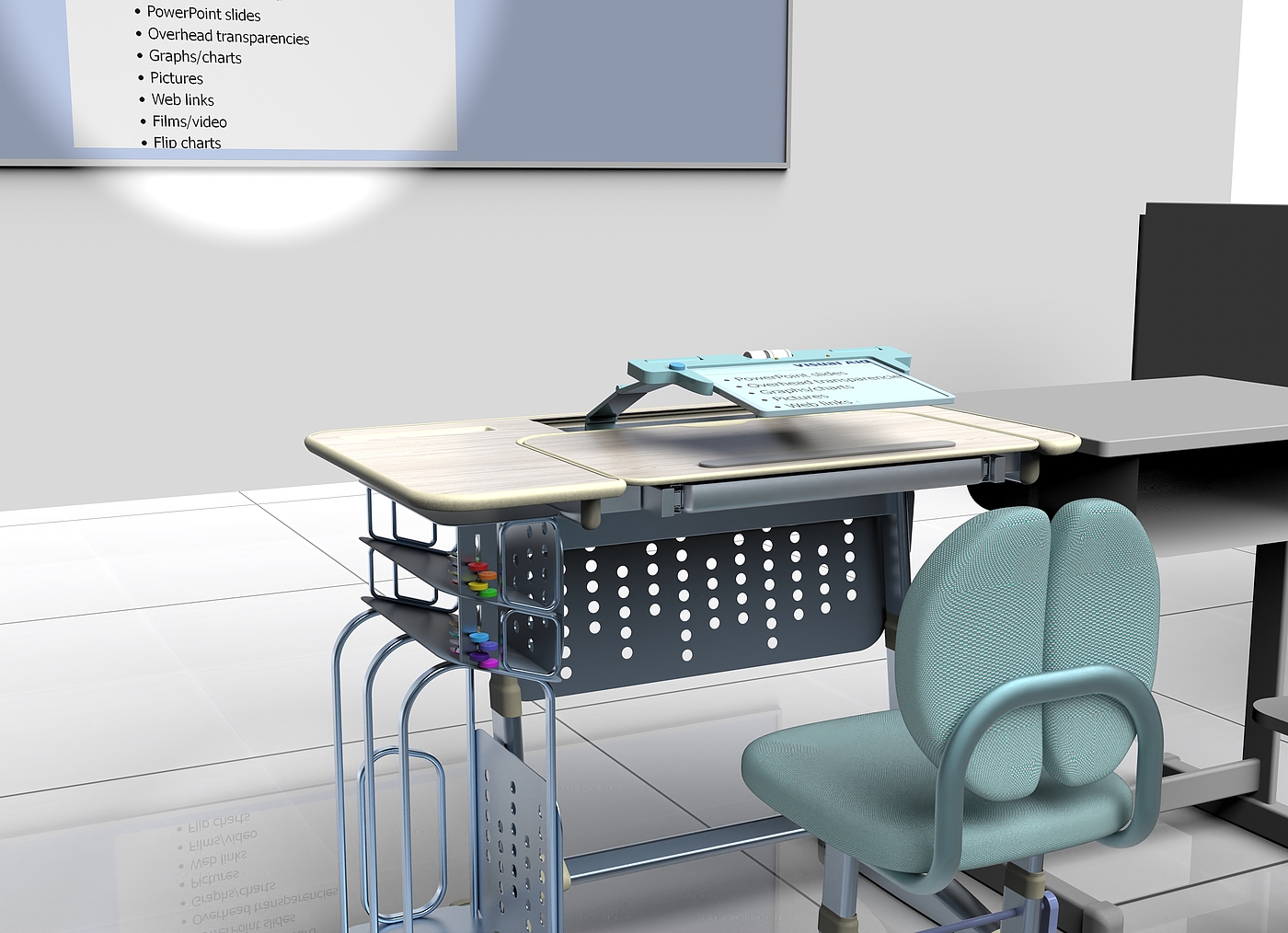 Product Design, 3D Modeling, Rendering，desk，