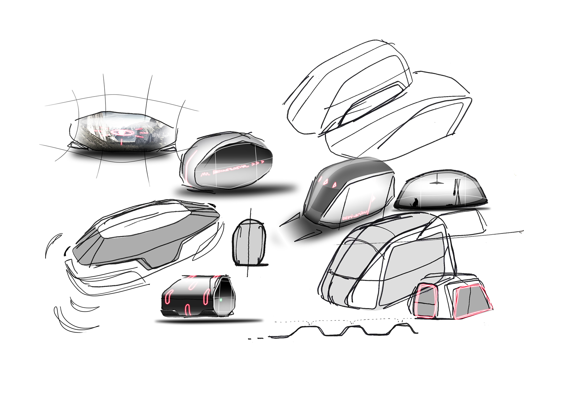 Sketch，marker pen，