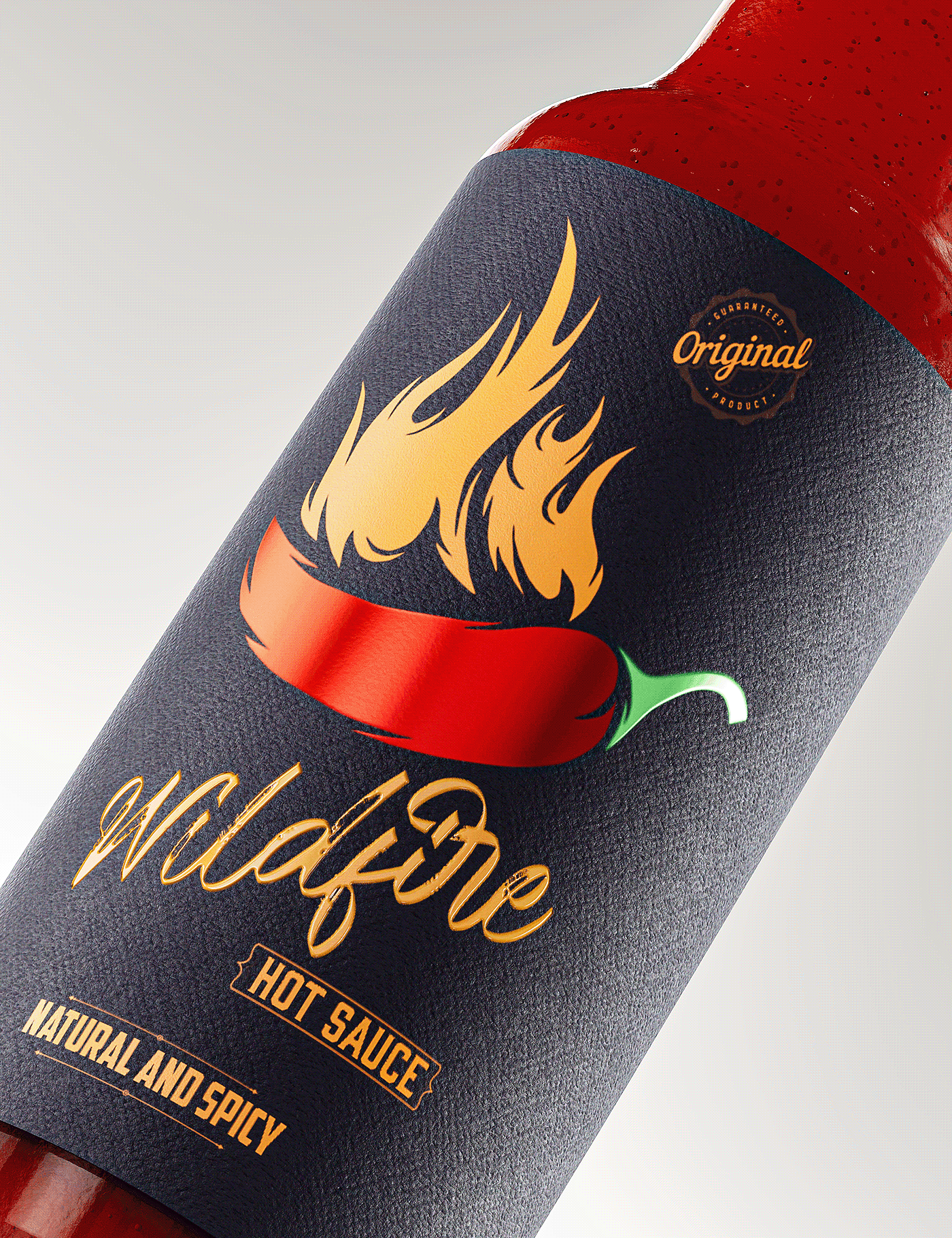 Wildfire Hot Sauce，包装，创意，产品设计，