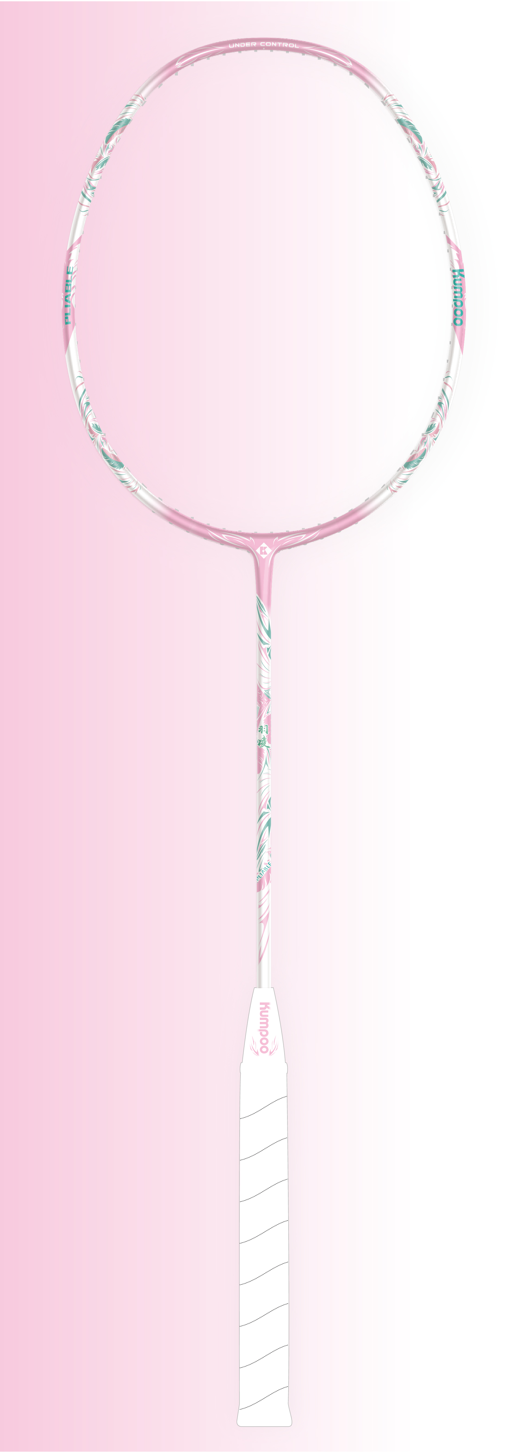 Feather design elements combined on the racket, the interpretation of light as Hong，