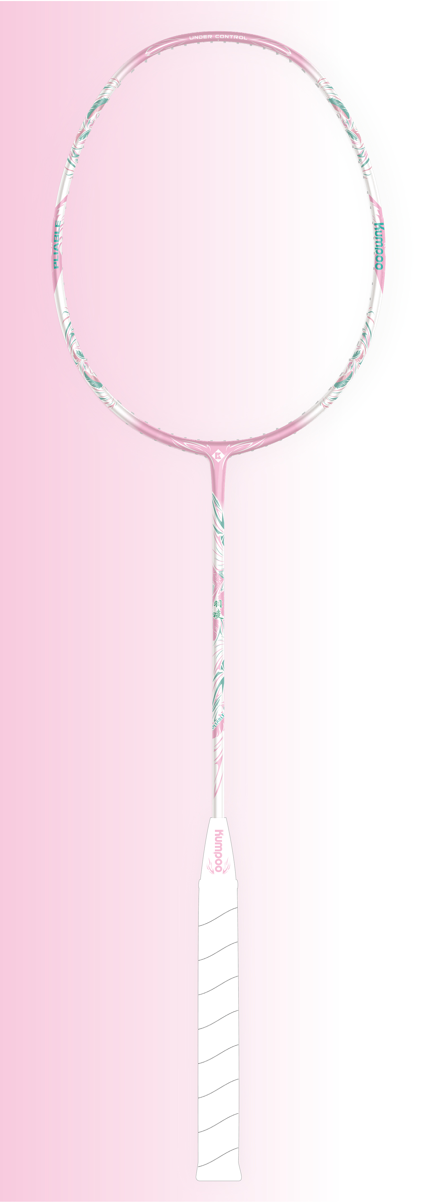 Feather design elements combined on the racket, the interpretation of light as Hong，