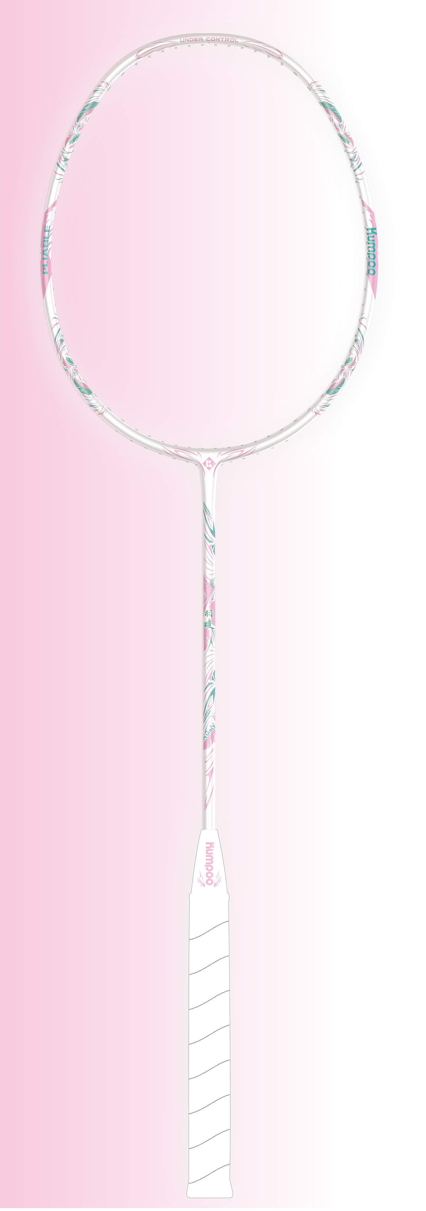 Feather design elements combined on the racket, the interpretation of light as Hong，