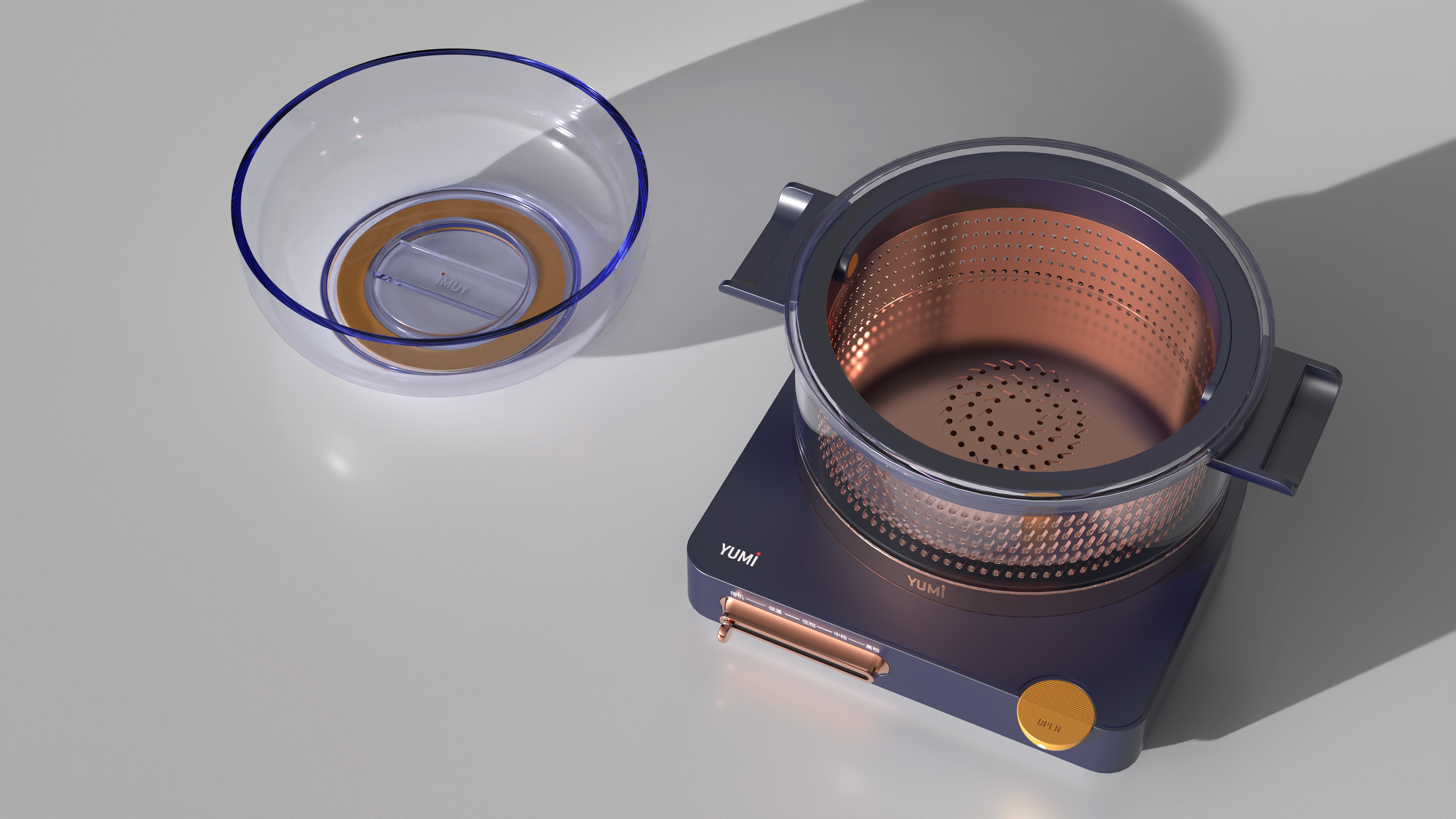 Filter water，boiled powder，stew soup，Food for two.，Cover bowl dual-purpose，