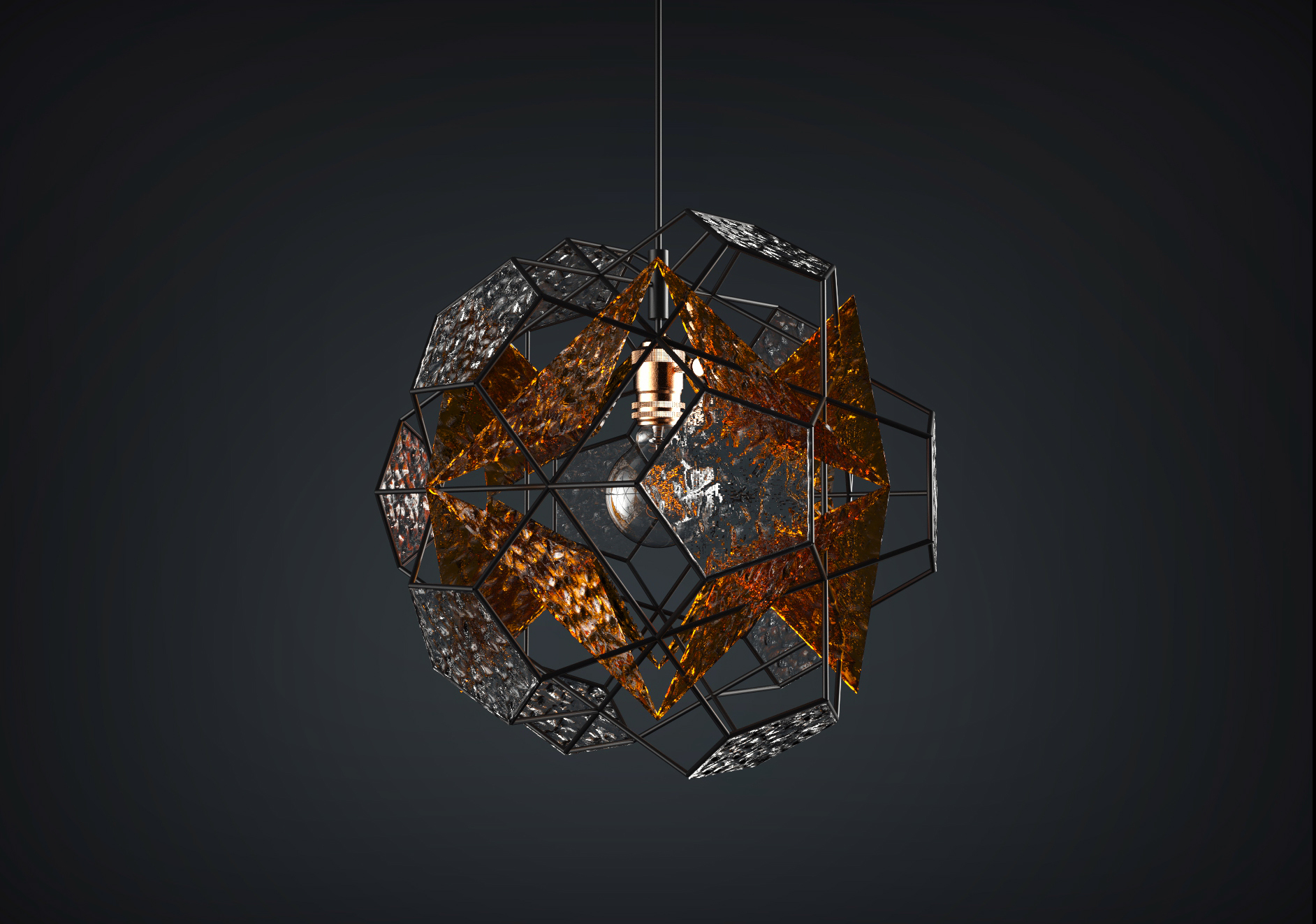 PLATON-LIGHT，Lamp design，Steel cage，Glass，