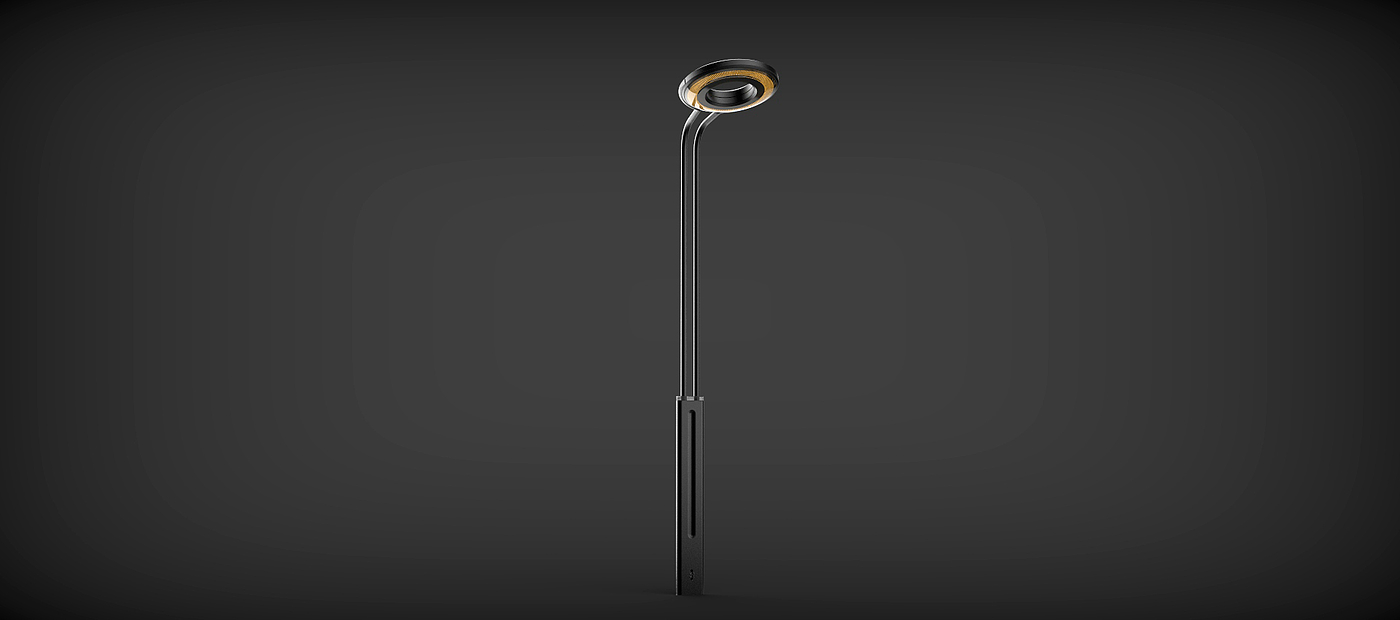 street lamp，Intelligent projection map，black，