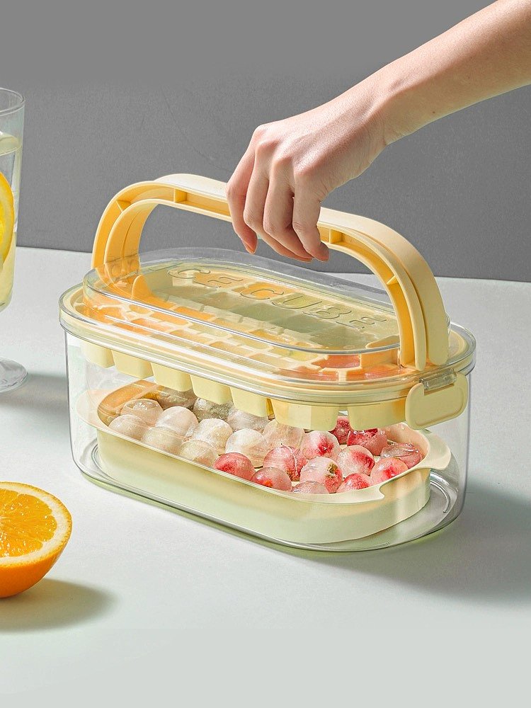 Ice cube mold food grade，Press the ice，Household refrigerator homemade ice storage，