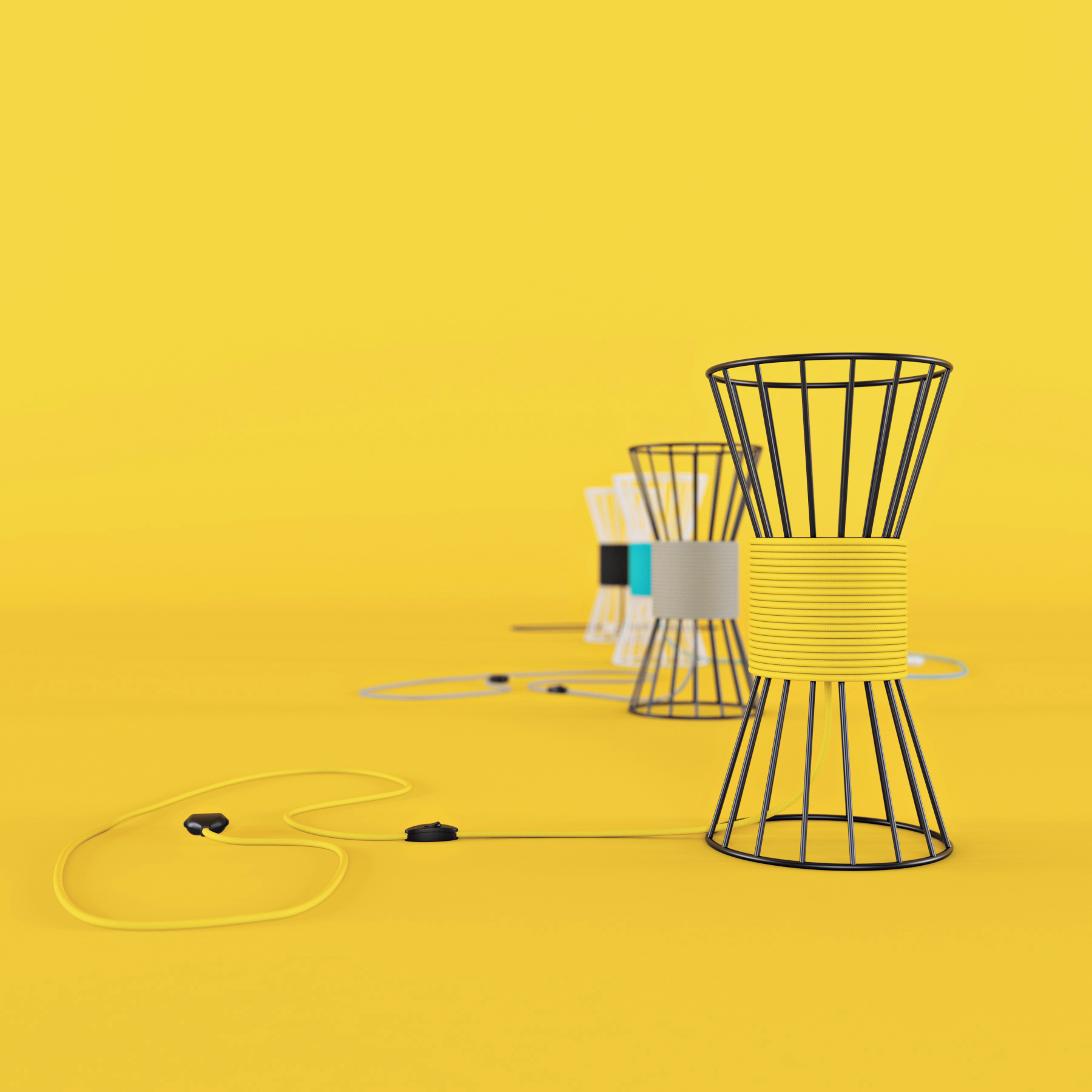 Lamp design，Steel frame，product design，