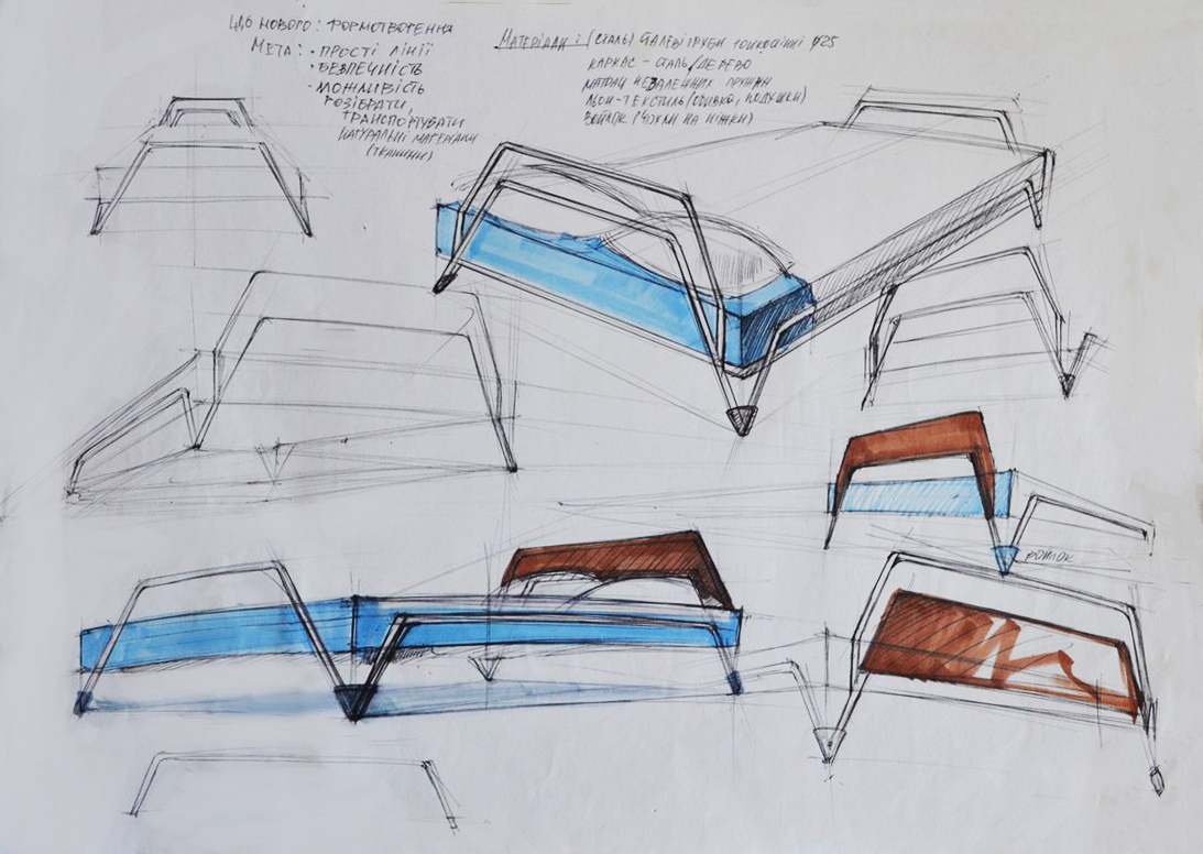 Home Furnishing，furniture，Bed，geometry，modern，