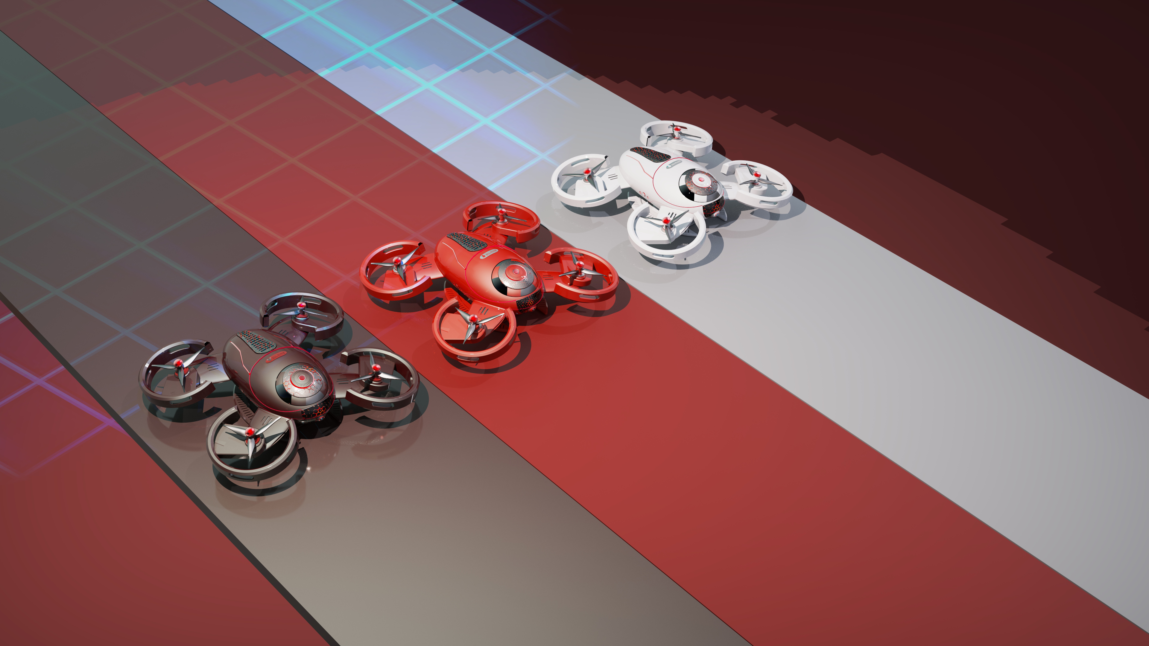 UAV，Red Spider，Intelligent UAV，Cool，High-tech products，Intelligent product design，product design，