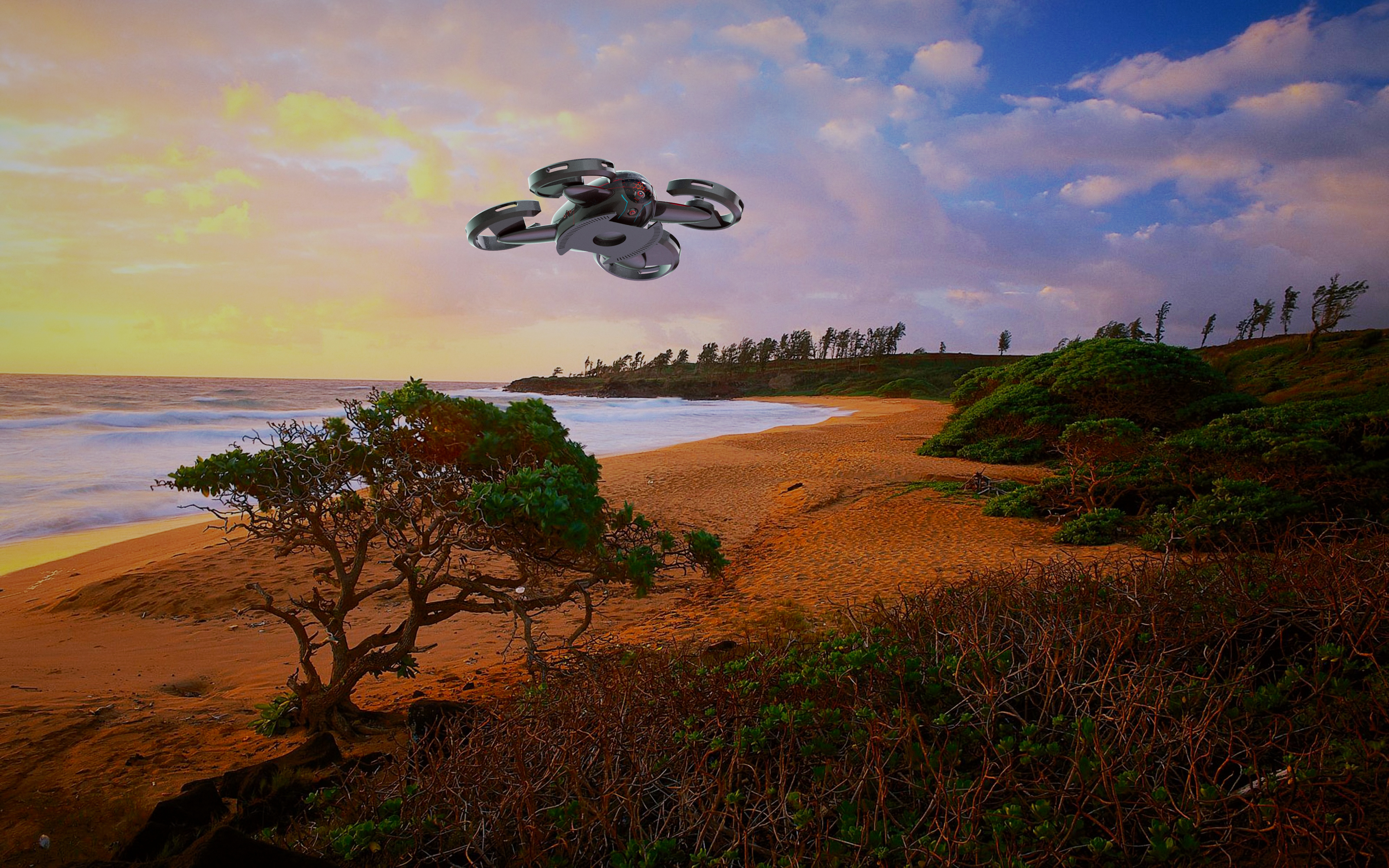 UAV，Red Spider，Intelligent UAV，Cool，High-tech products，Intelligent product design，product design，