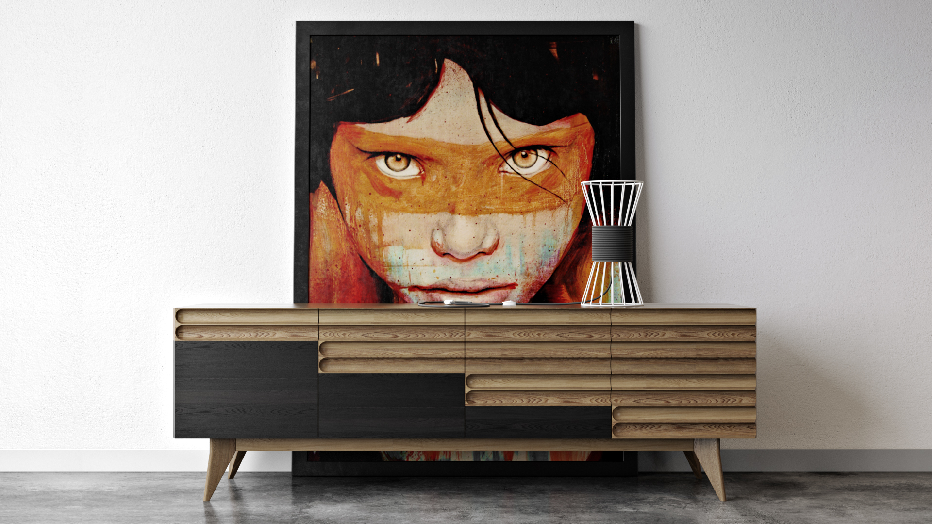 Lamp design，Steel frame，product design，