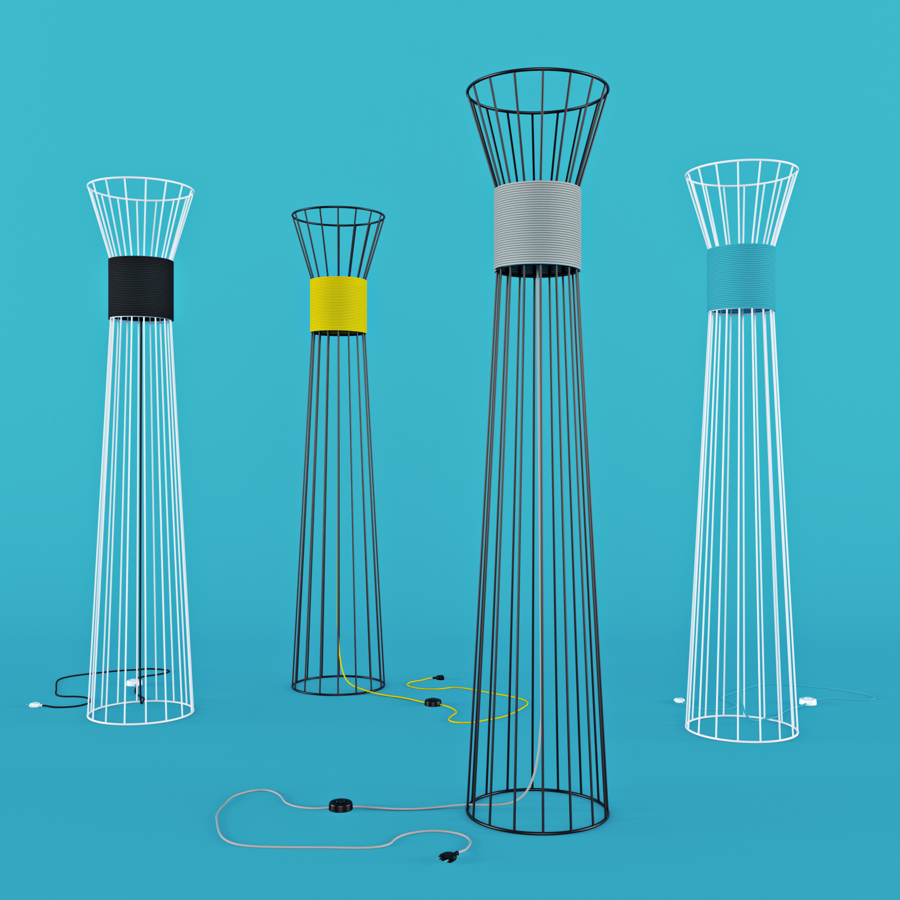 Lamp design，Steel frame，product design，