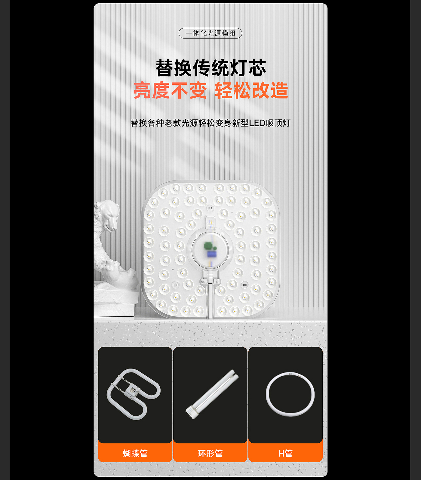 LED灯芯，LED灯珠，详情页，电商，建模渲染，