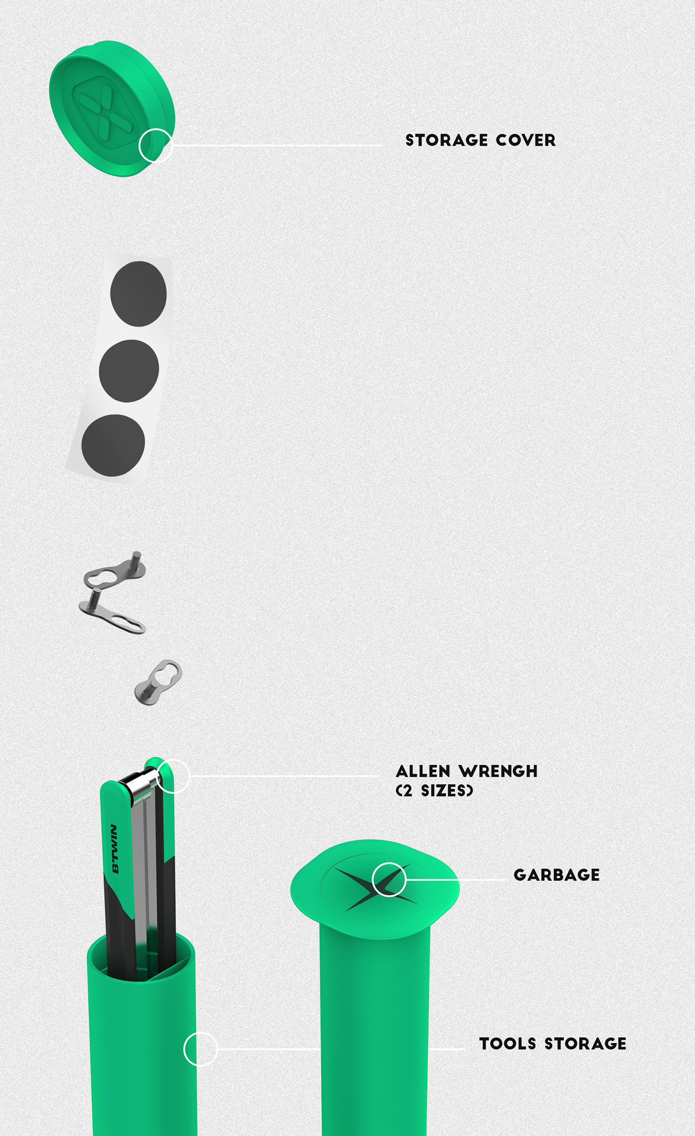 btwin，Bicycle，product design，black，