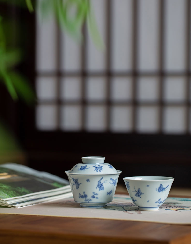 Handmade hand-painted gun ash bowl master cup，