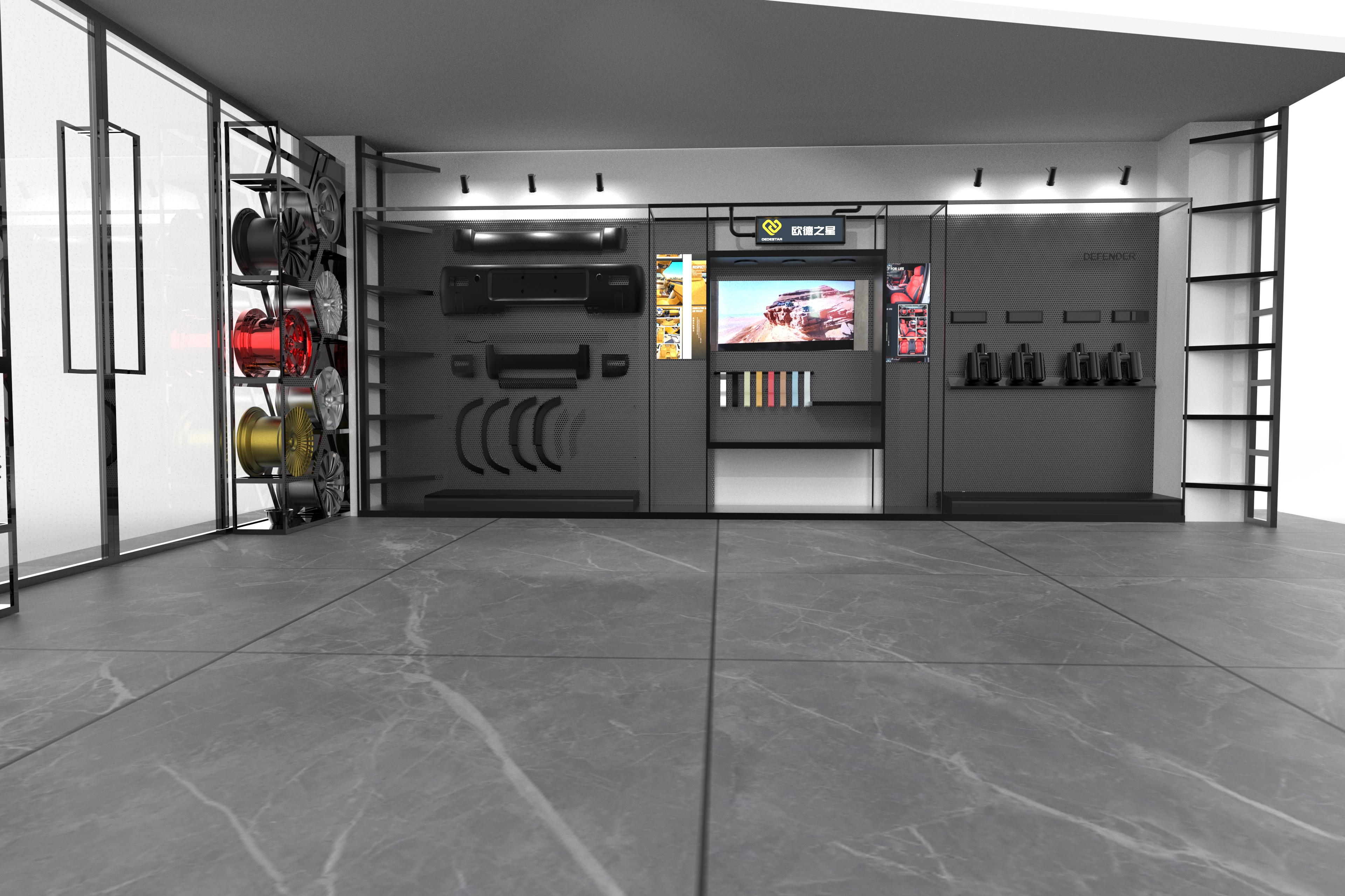 Tesla Rendering Showroom，