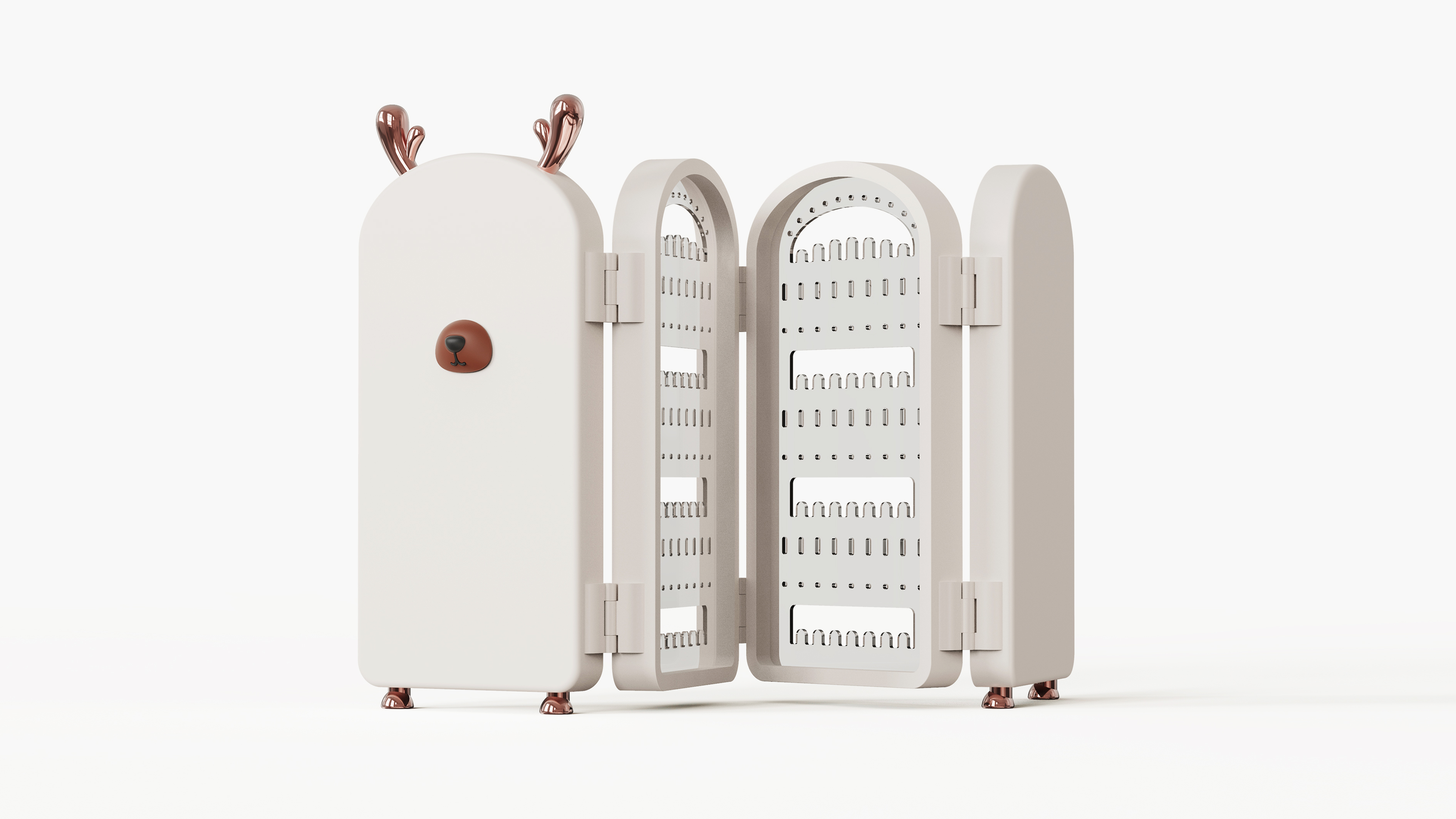 storage box，Earring accessories rack，Cartoon，industrial design，screen，