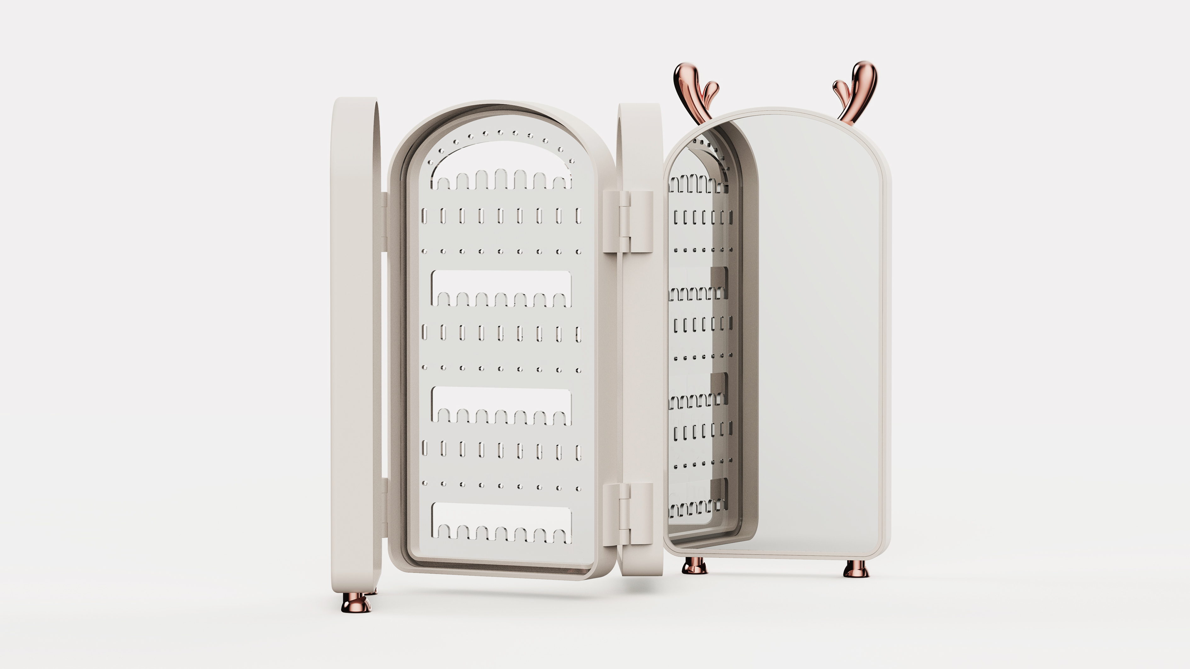 storage box，Earring accessories rack，Cartoon，industrial design，screen，