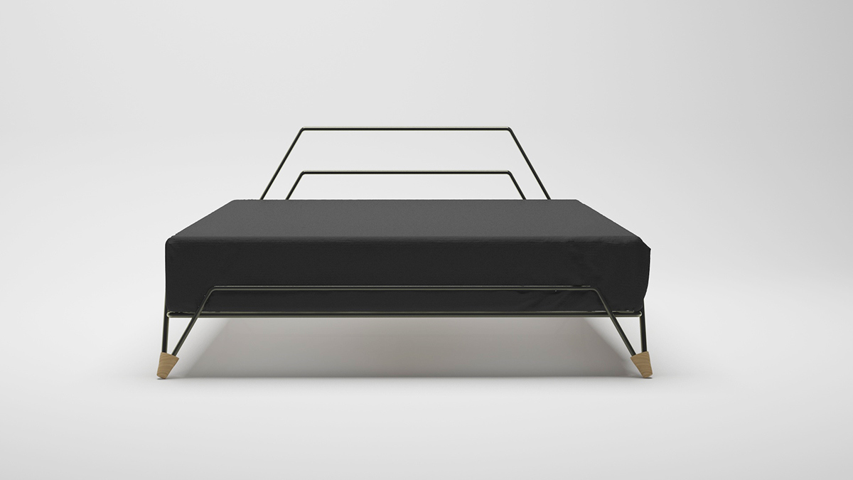 Home Furnishing，furniture，Bed，geometry，modern，