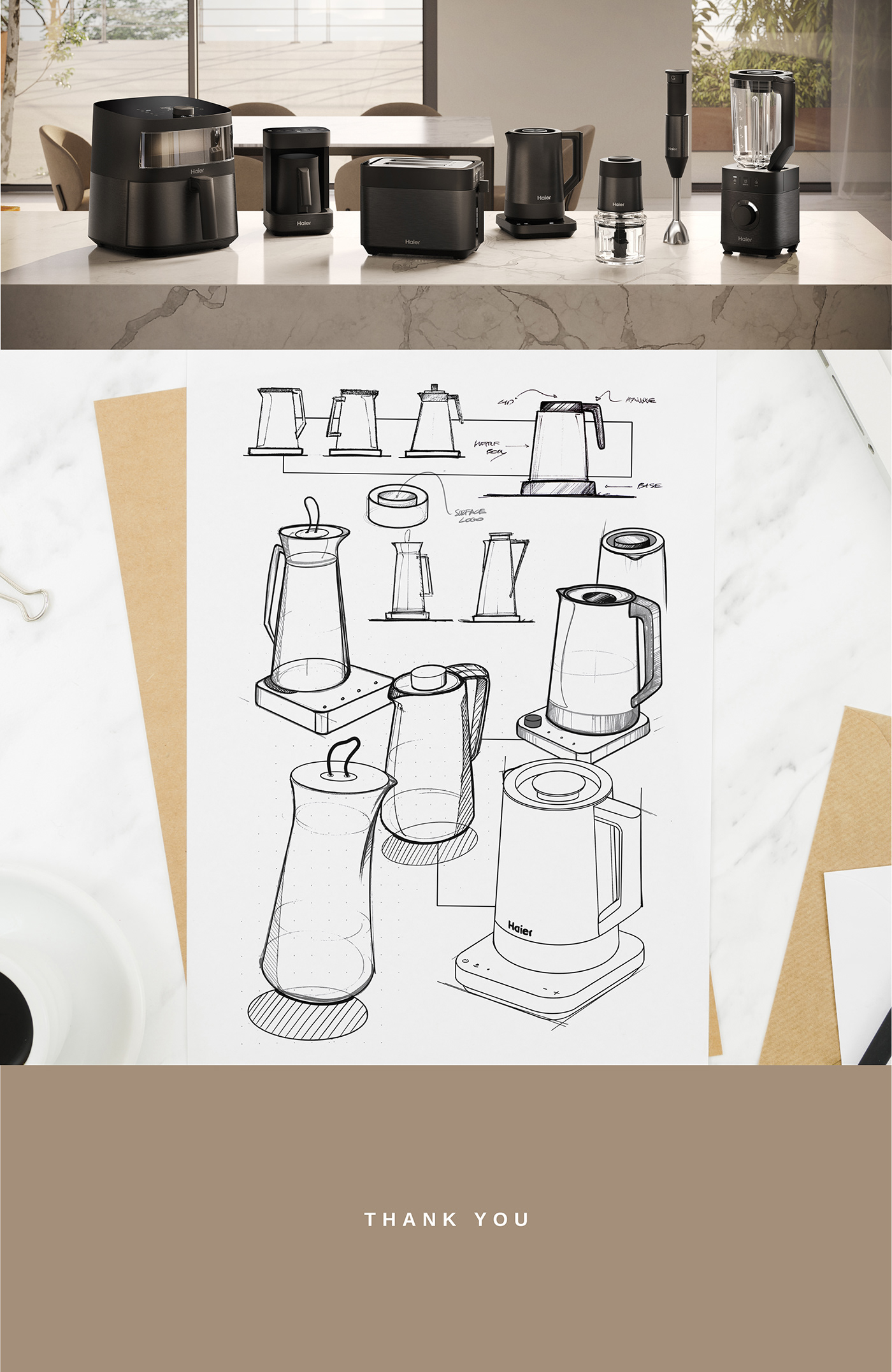 Haier，Electric kettle，black，Render，