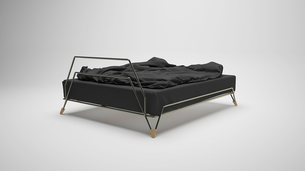 Home Furnishing，furniture，Bed，geometry，modern，