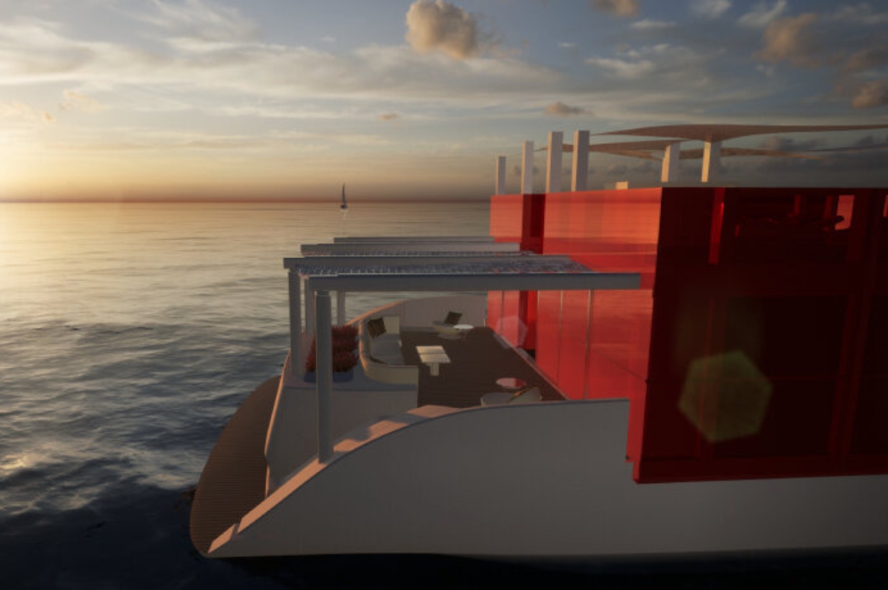 Architectural design，Cube Boathouse，Glass，