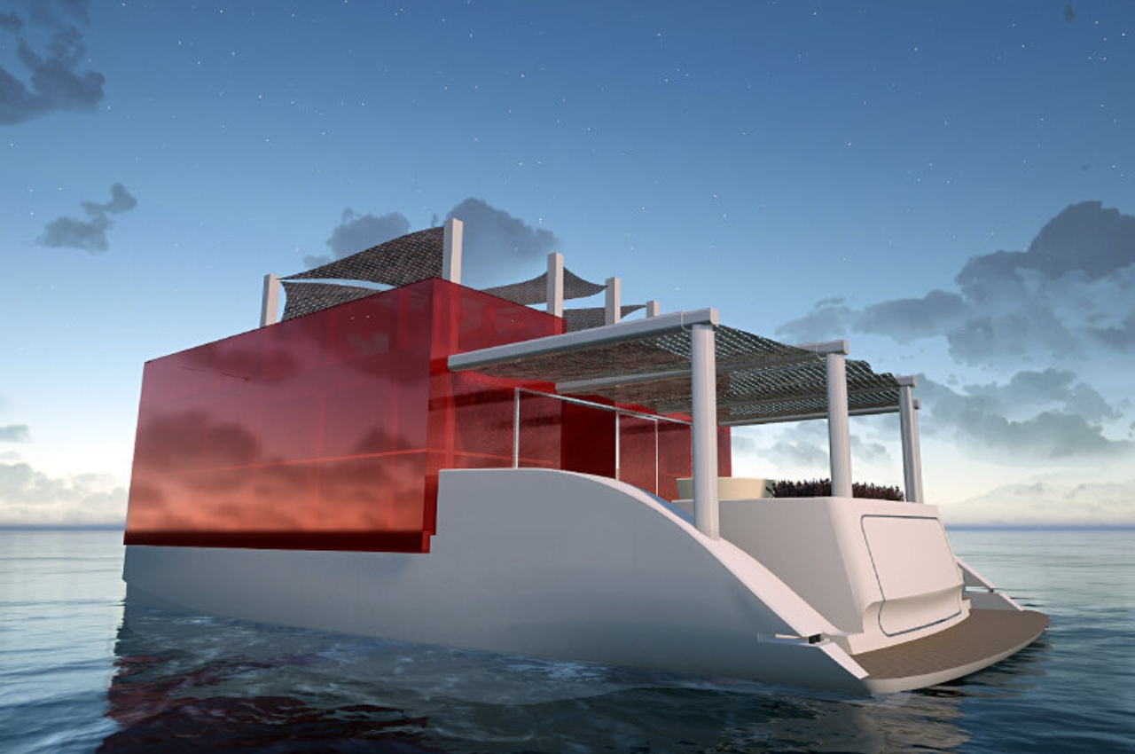 Architectural design，Cube Boathouse，Glass，