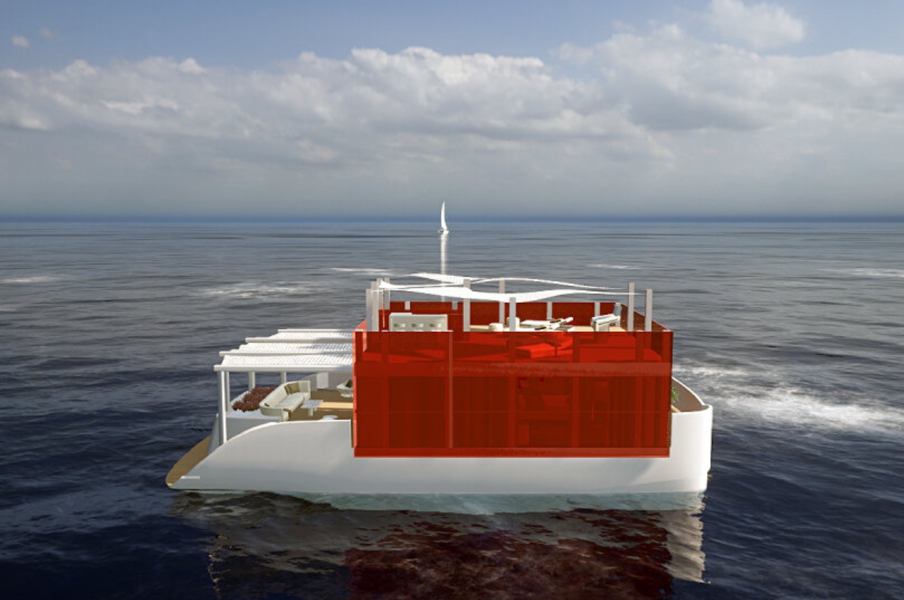 Architectural design，Cube Boathouse，Glass，