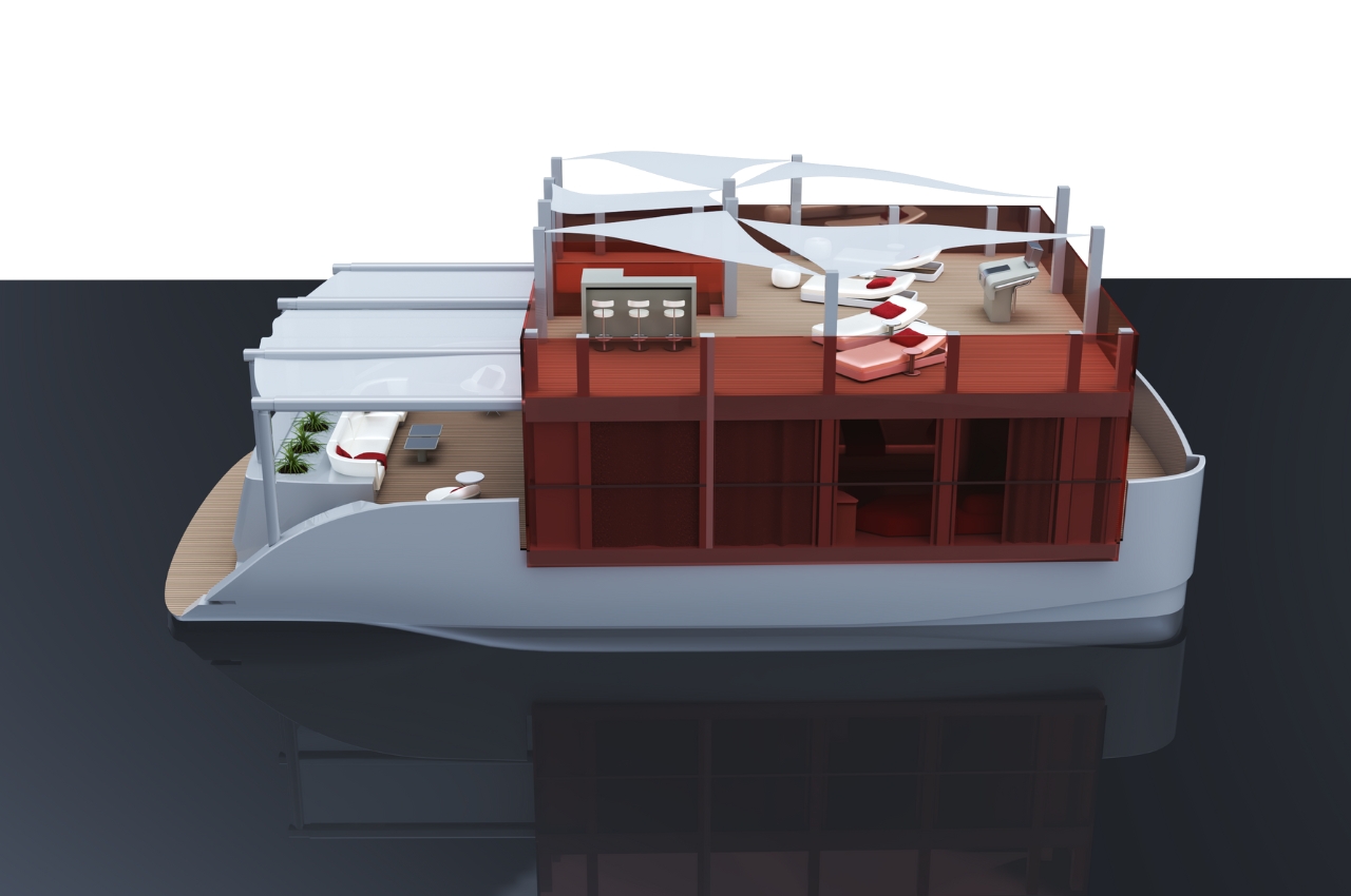 Architectural design，Cube Boathouse，Glass，