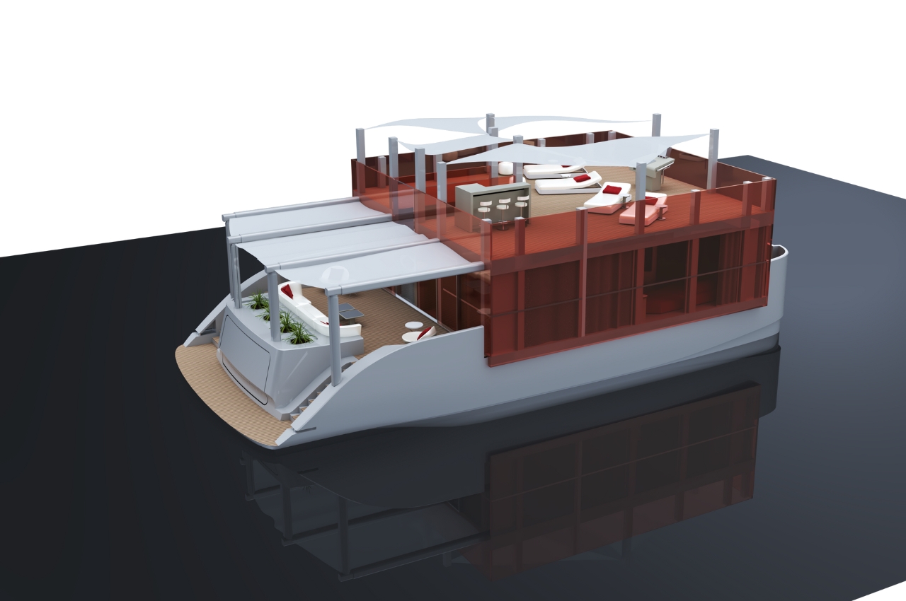 Architectural design，Cube Boathouse，Glass，