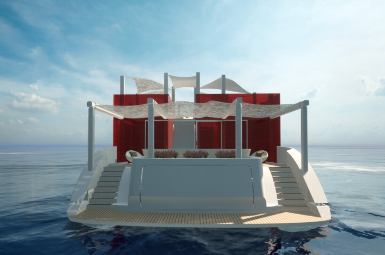 Architectural design，Cube Boathouse，Glass，