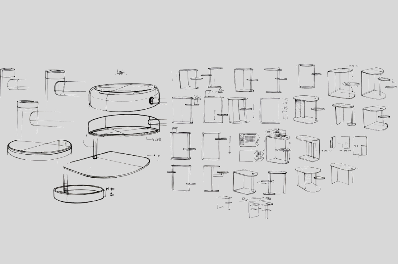 desk，conceptual design，circular，