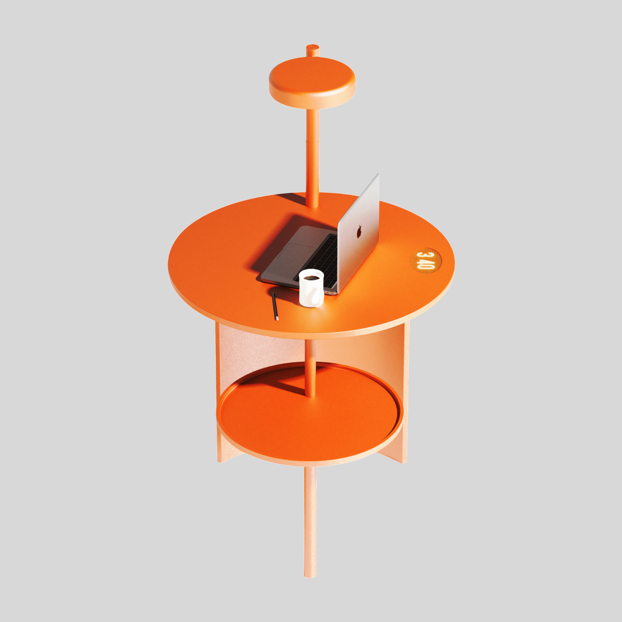 desk，conceptual design，circular，