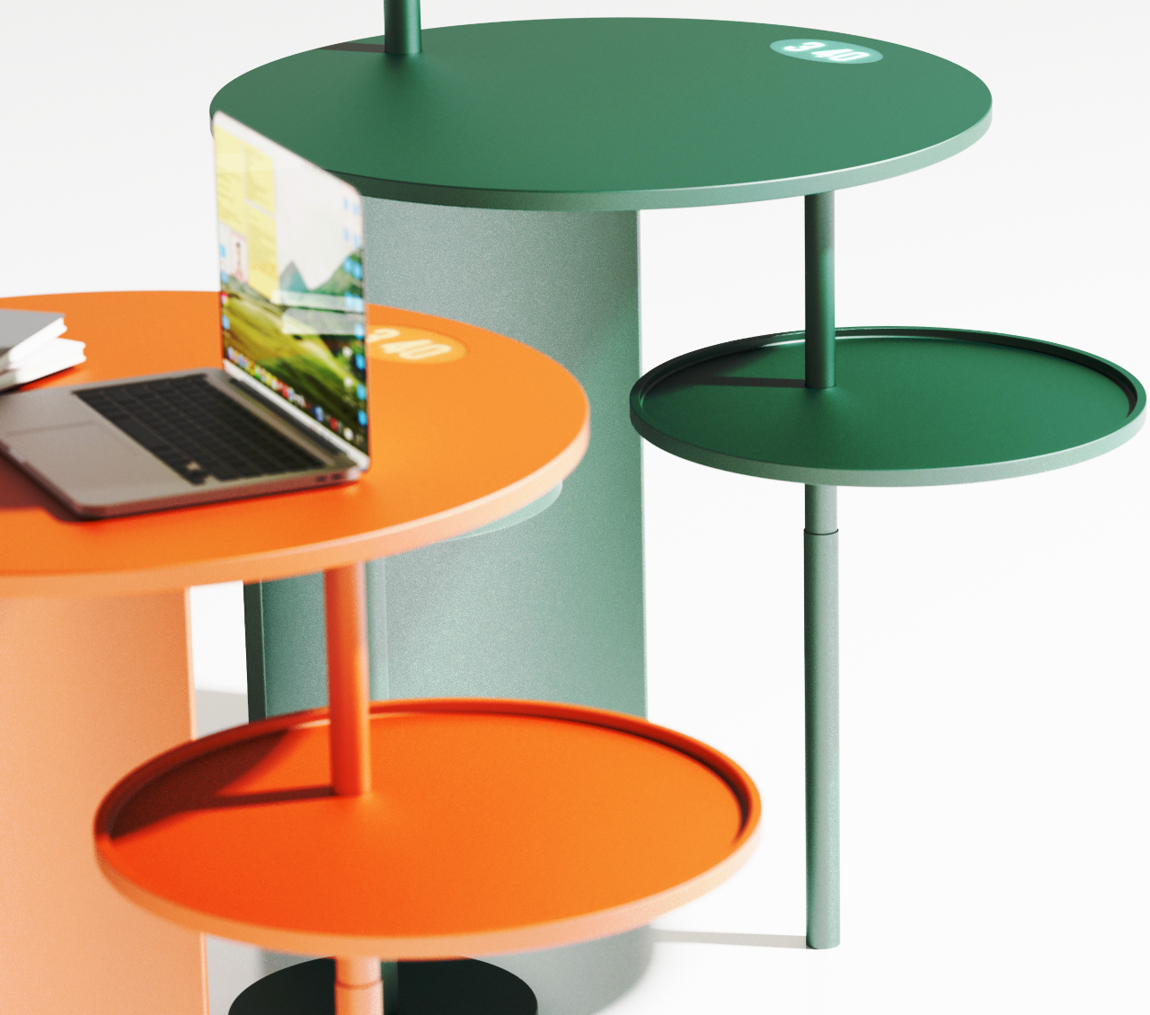 desk，conceptual design，circular，