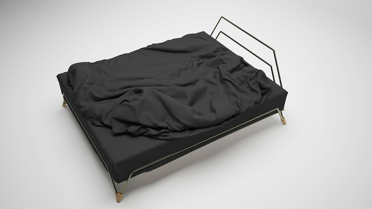 Home Furnishing，furniture，Bed，geometry，modern，