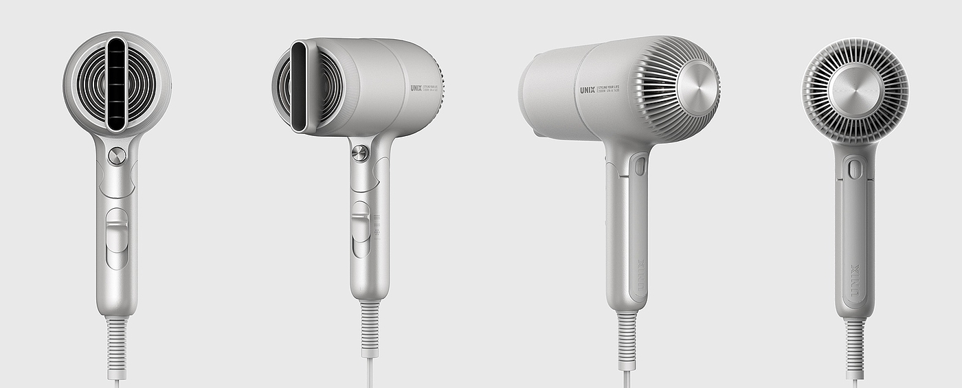 hair drier，product design，industrial design，minimal，Capsule，