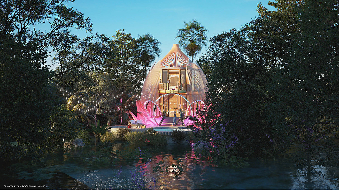 Lotus Retreat Villa，Architecture，environmental design，graphic design ，