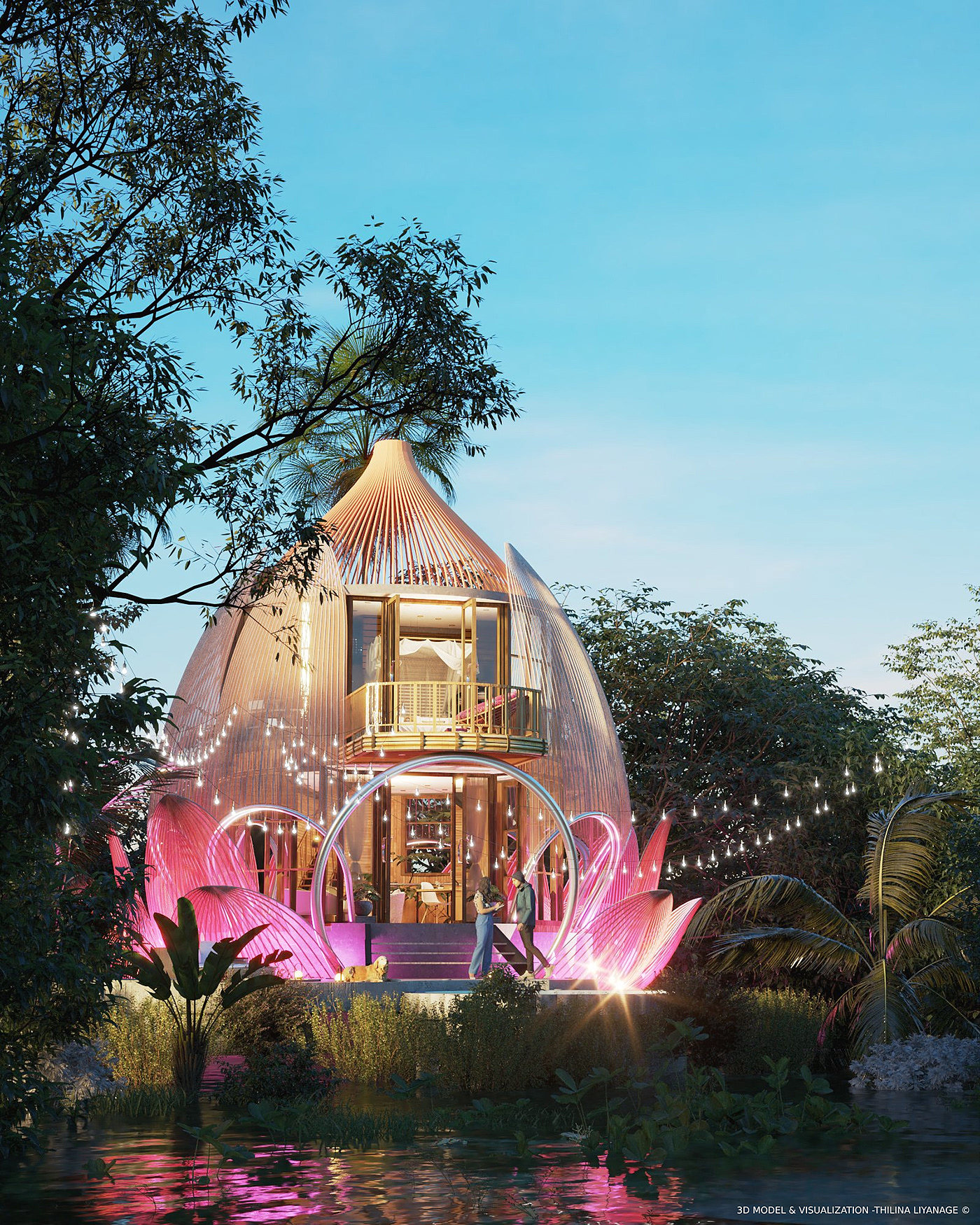 Lotus Retreat Villa，Architecture，environmental design，graphic design ，