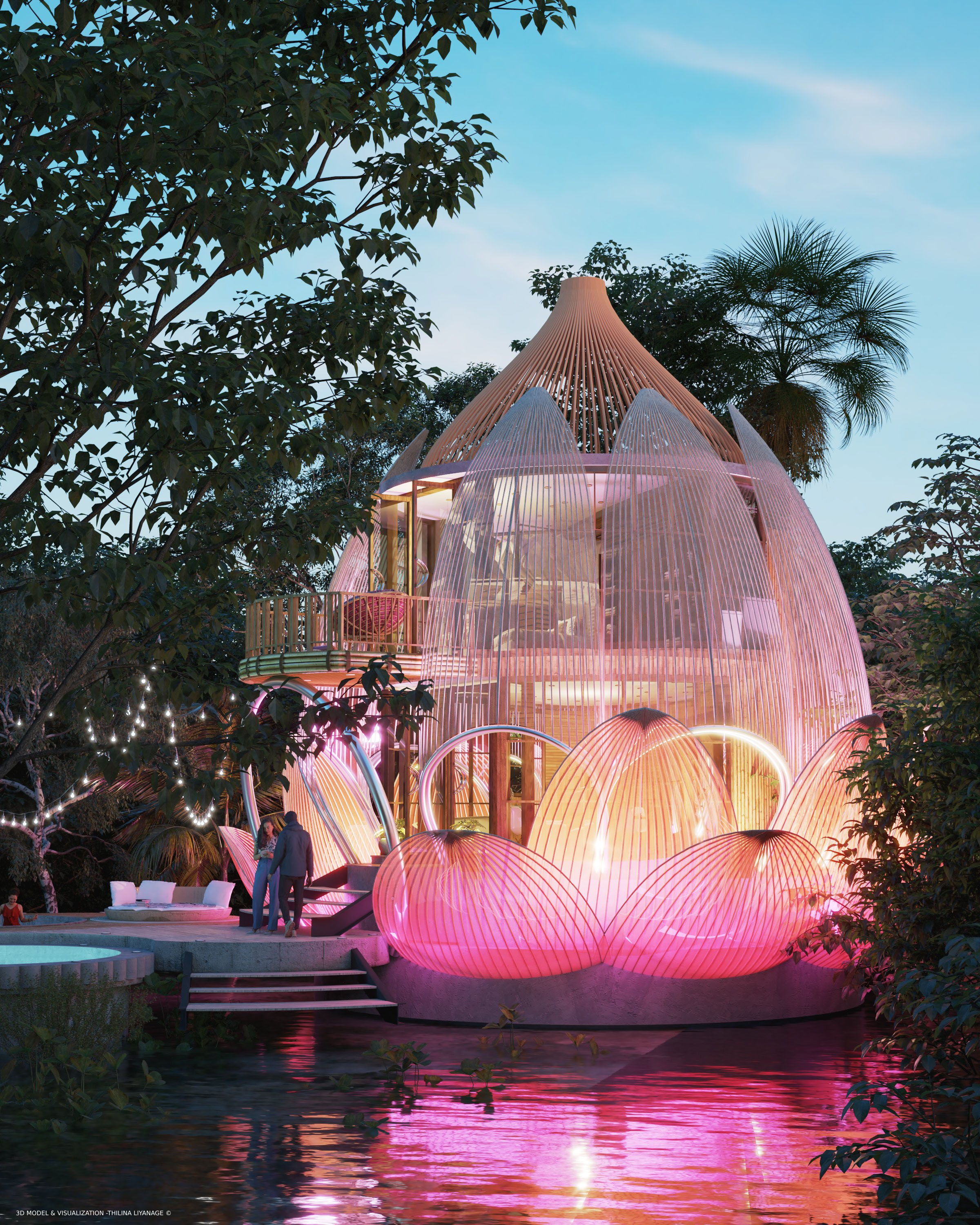 Lotus Retreat Villa，Architecture，environmental design，graphic design ，