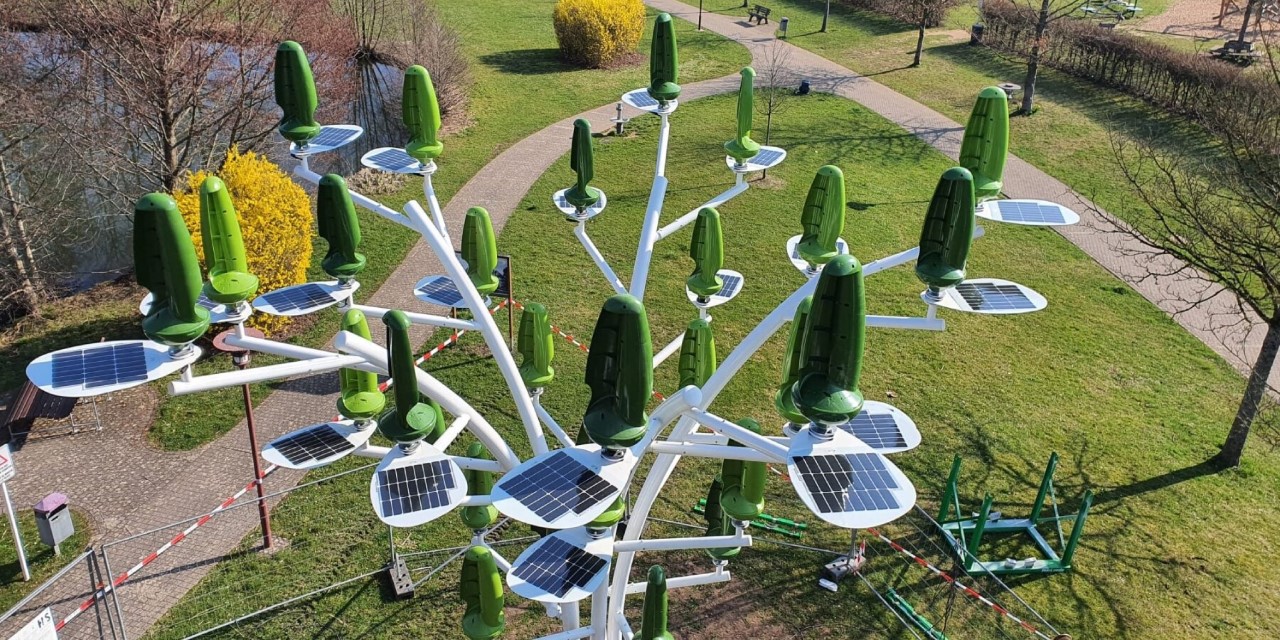 Aeroleaf，Hybrid technology，micro wind turbine，industrial equipment ，