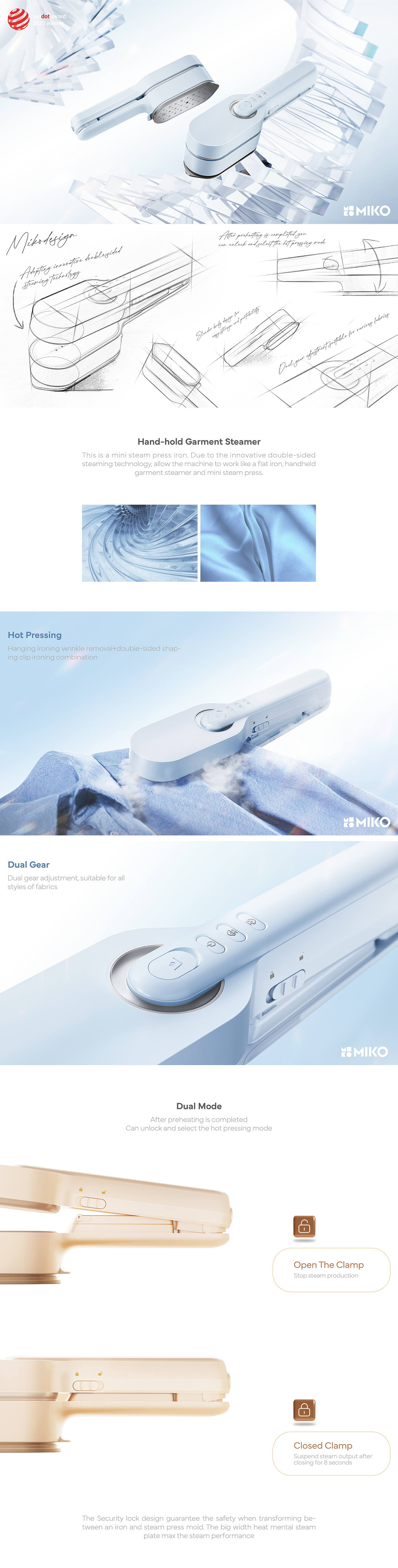 Hand held ironing machine，Steam Ironing，Ironing machine，portable，be younger，industrial design，product design，Product strategy，