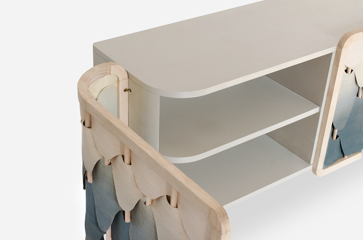 cabinet，modelling，Feather inspiration，