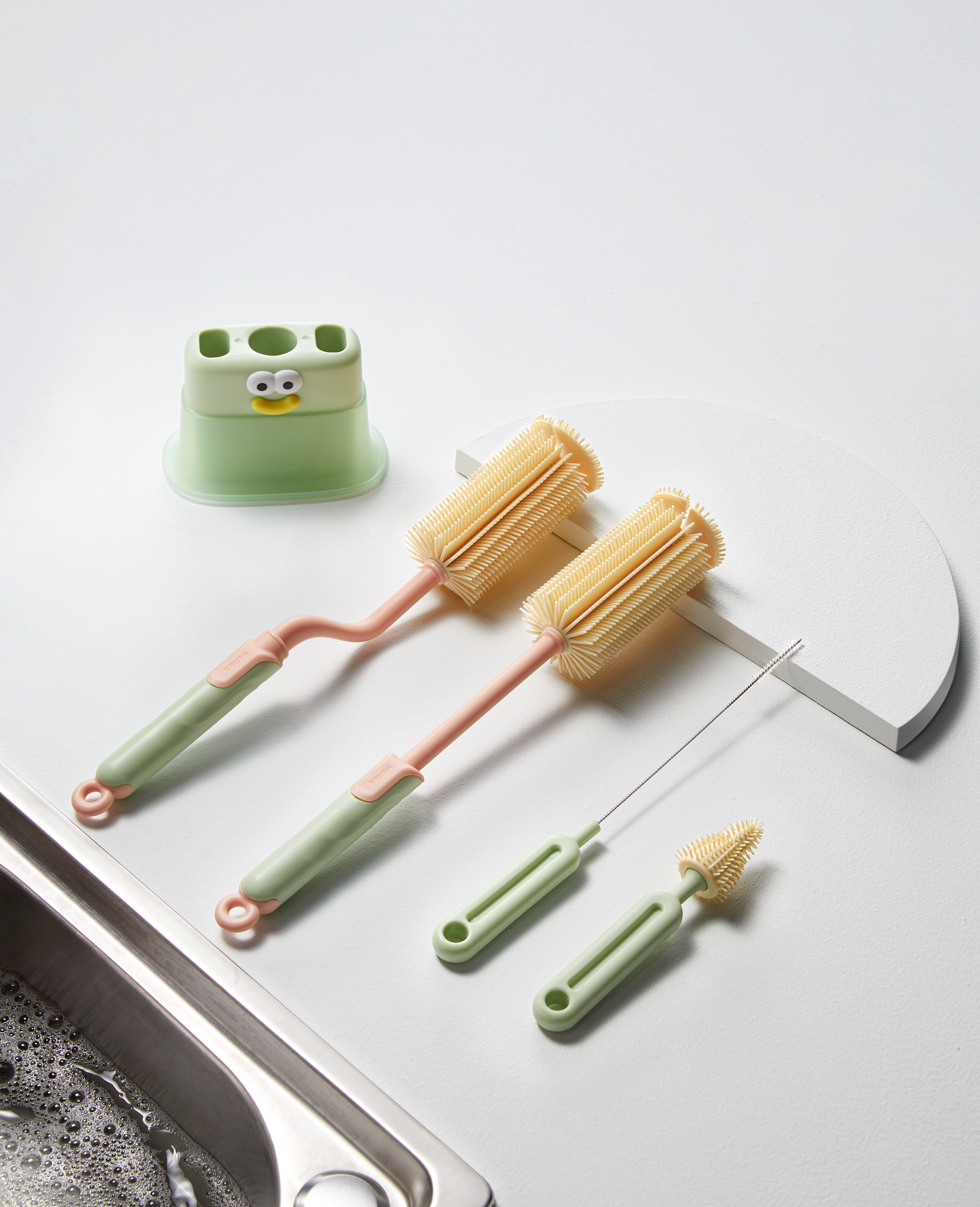 brush，milk bottle brush，clean，Mother and baby，feeding bottle，Pacifier brush，Straw brush，Drainage rack，