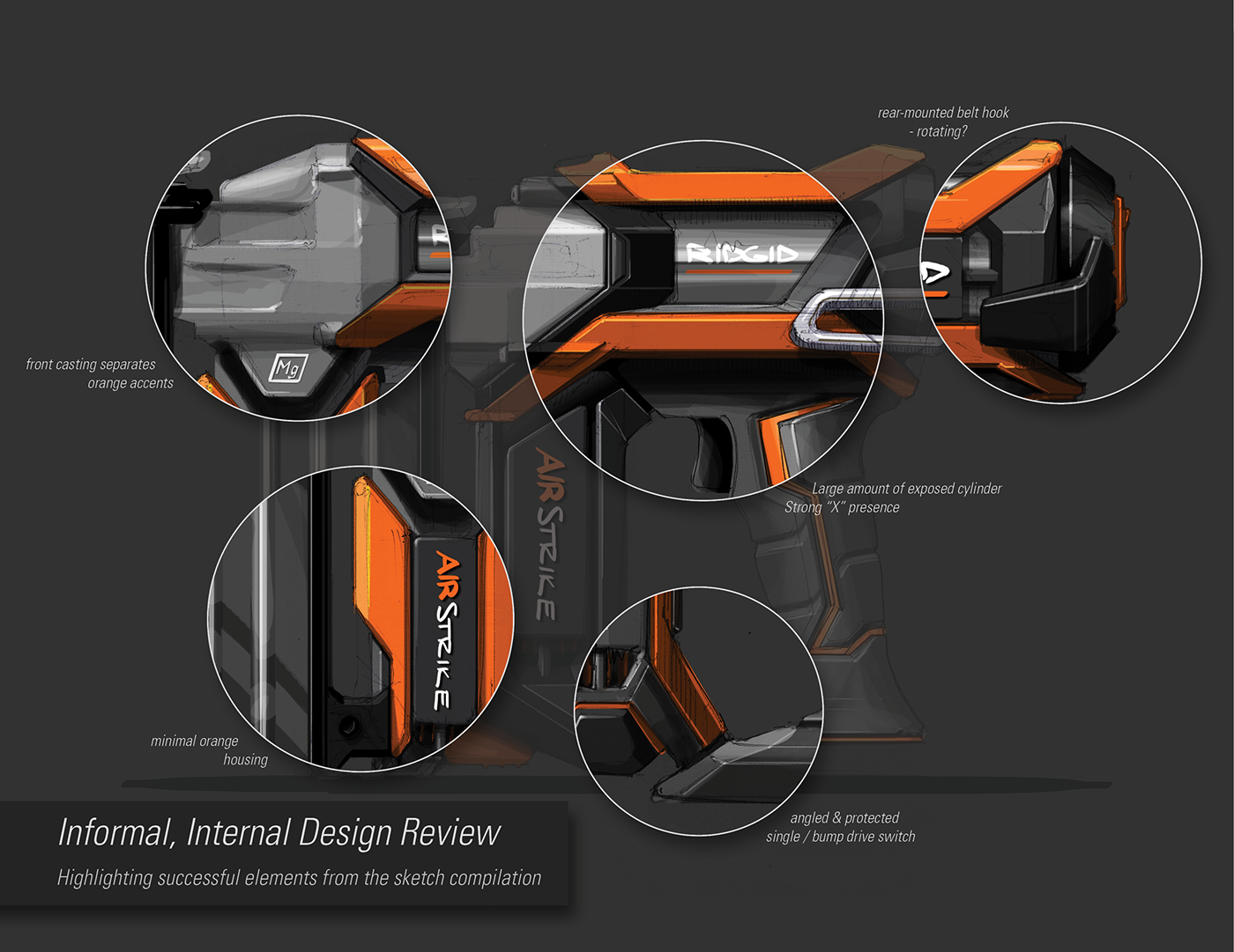 industrial design，product design，tool，equipment，hold，Nail gun，